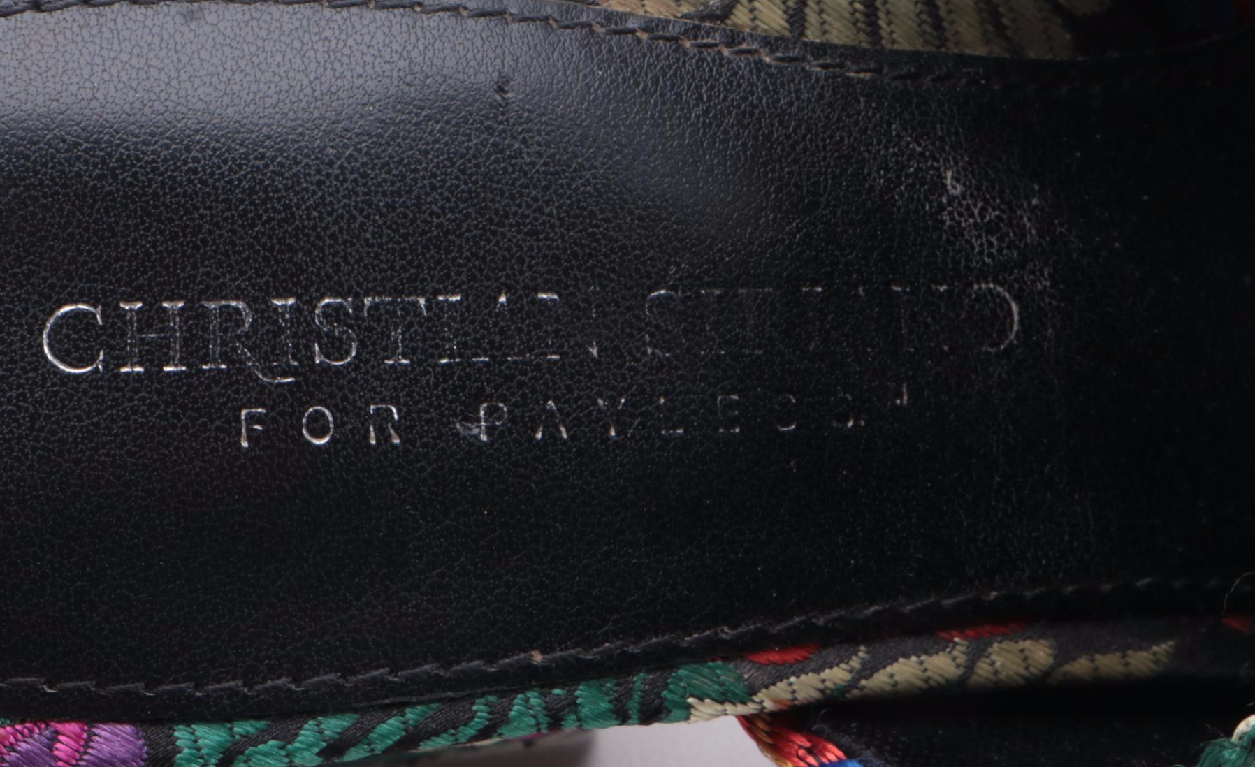 Alexander Wang Avery Flocked Suede and Christian Siriano Brocade Mules