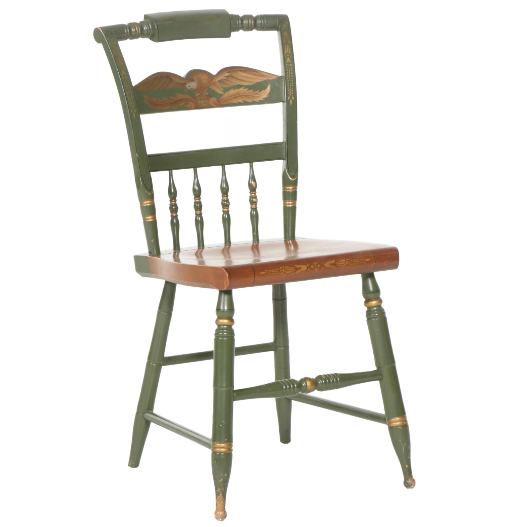 L. Hitchcock Federal Style Gilt-Stenciled Side Chair