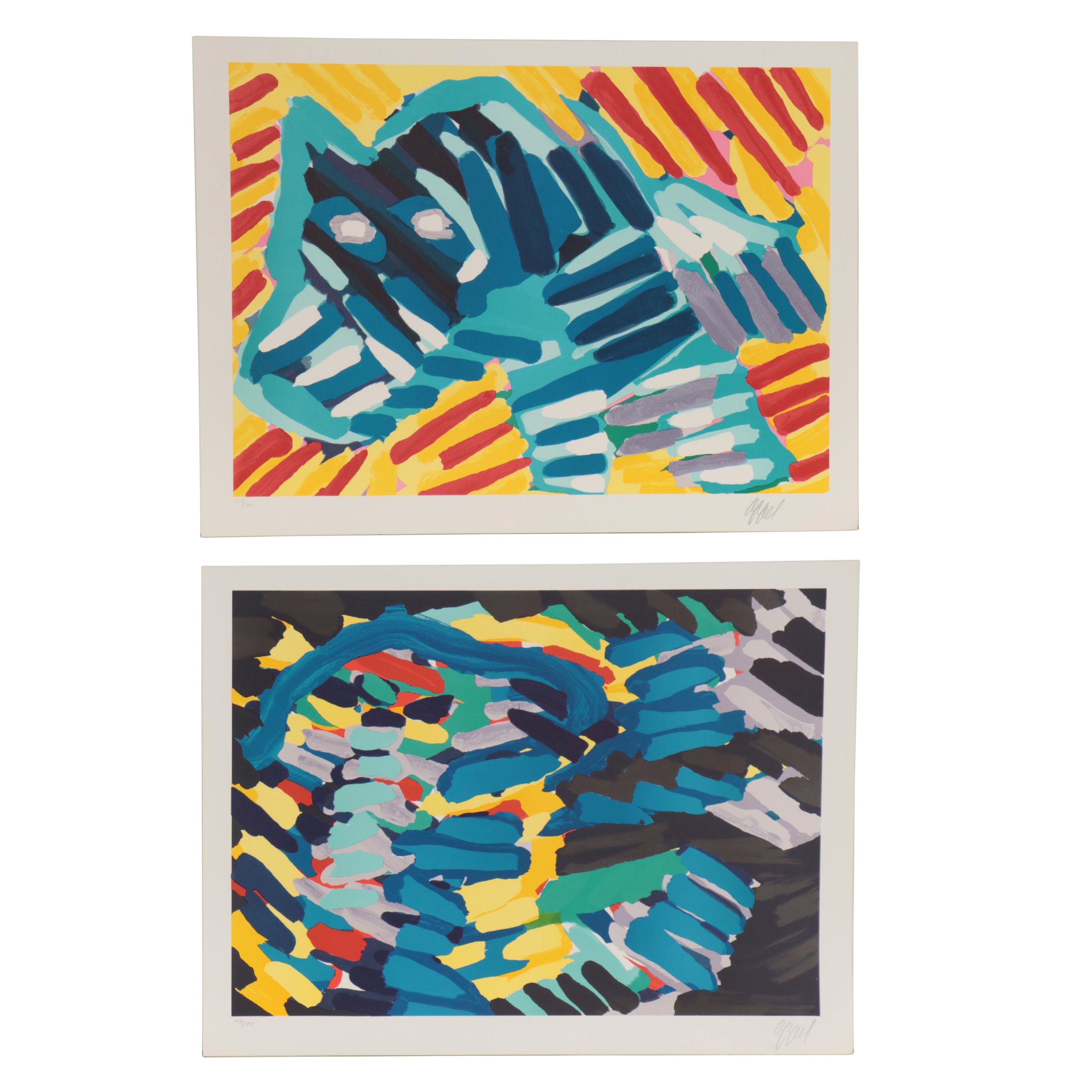 Karel Christiaan Appel Lithographs from "Ten by Appel," 1978