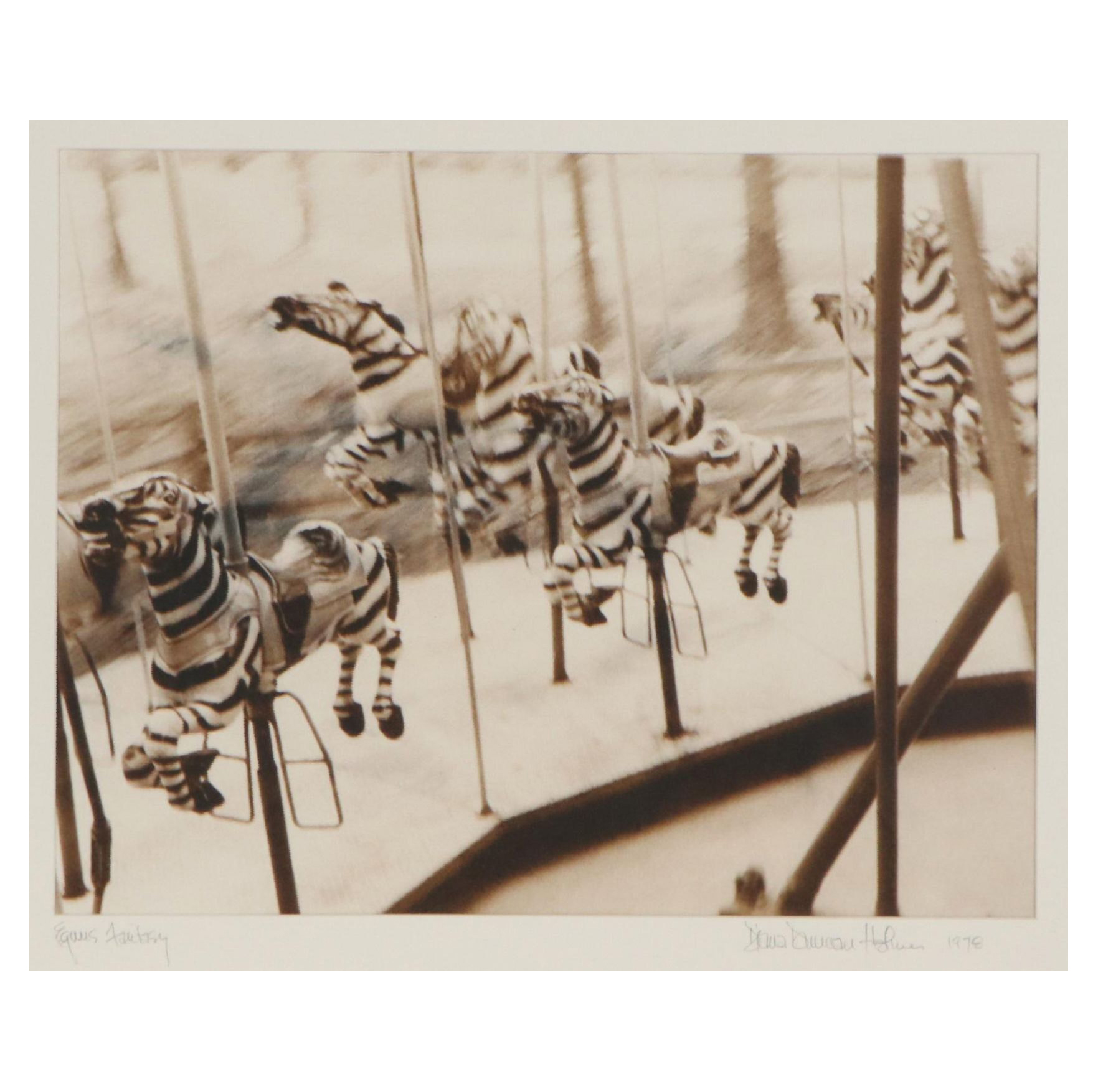 Diana Duncan Holmes Sepia-Toned Silver Print "Equas Fantasy," 1978