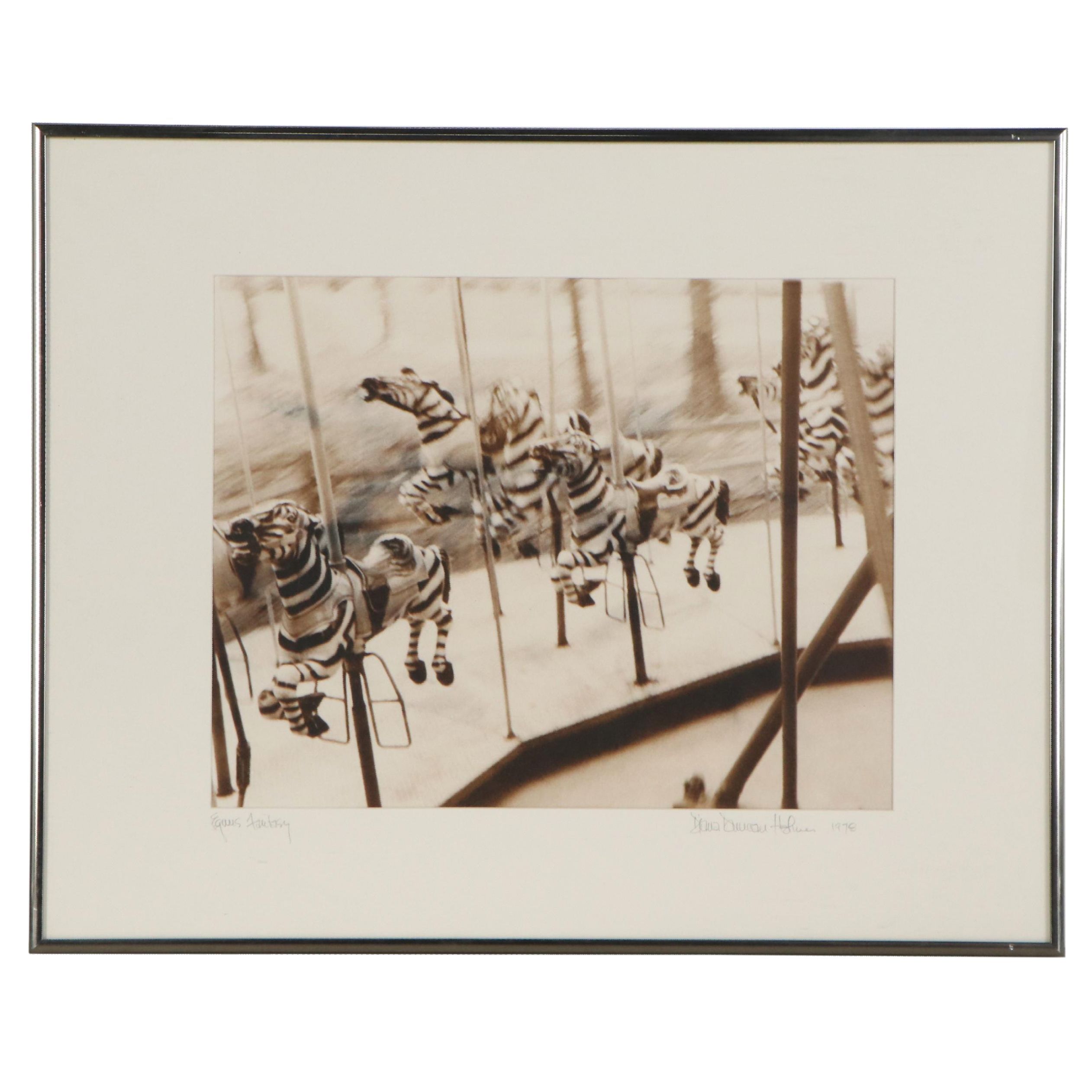 Diana Duncan Holmes Sepia-Toned Silver Print "Equas Fantasy," 1978