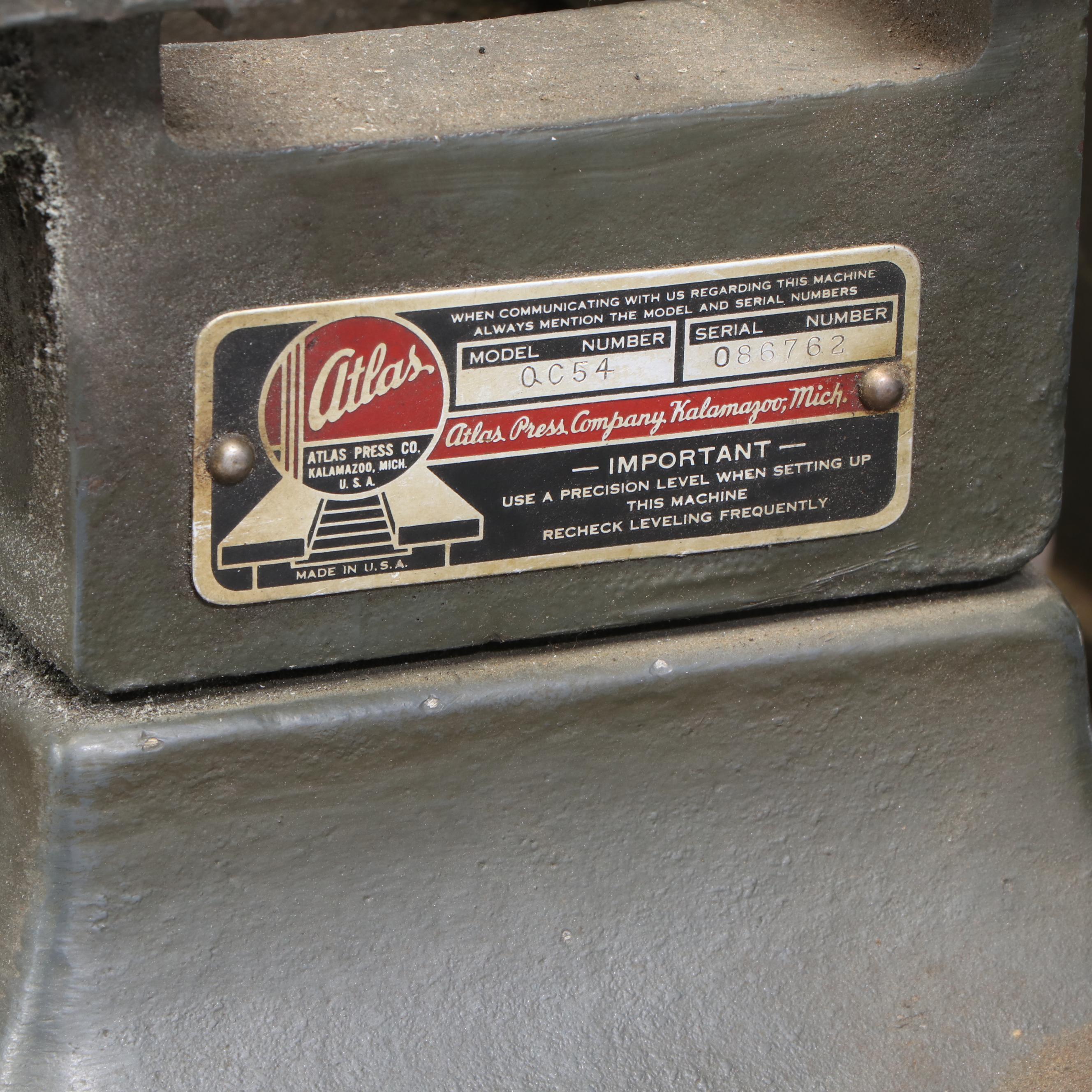 Atlas Lathe, Workbench and Craftsman Table Saw with Various Hand Tools