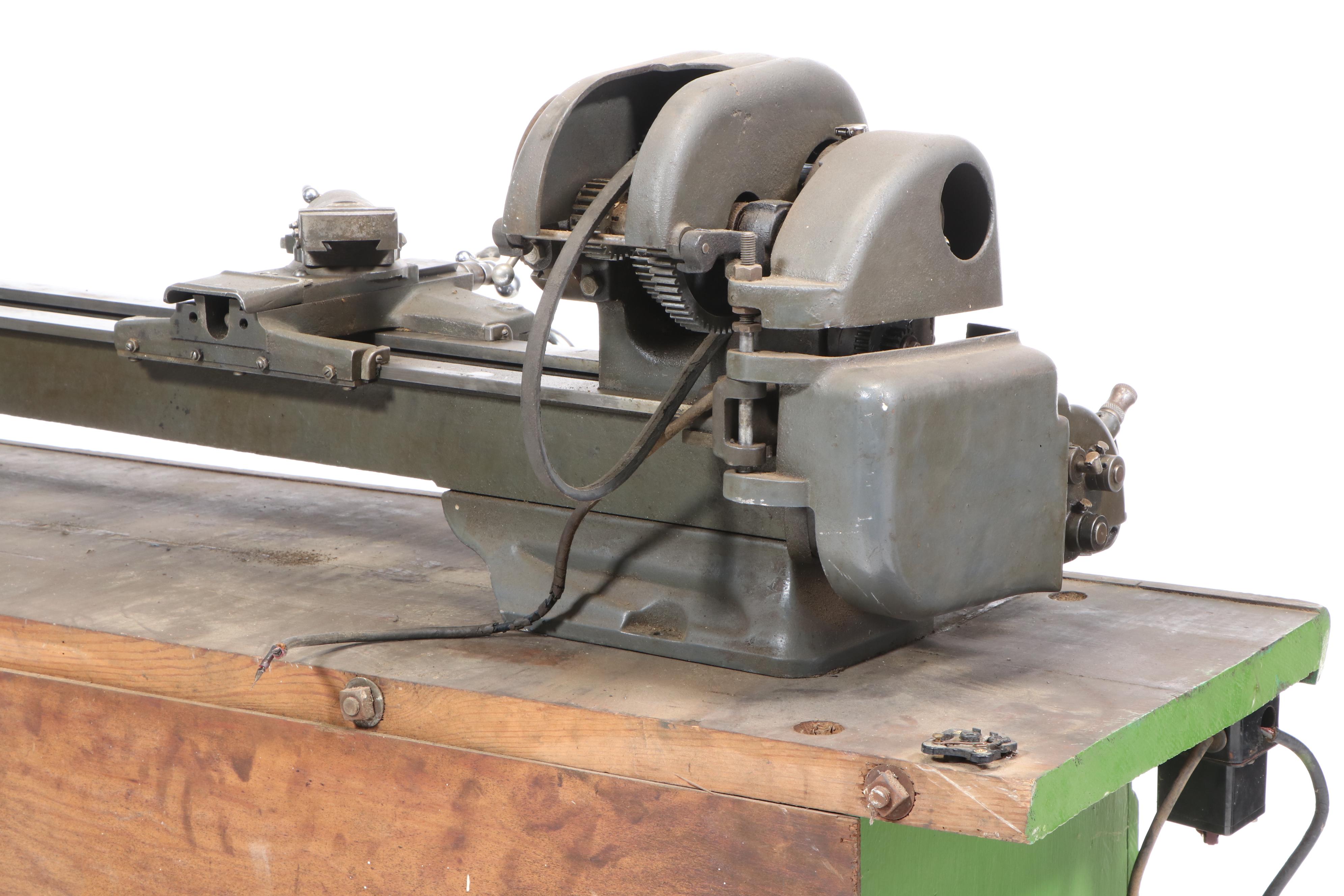 Atlas Lathe, Workbench and Craftsman Table Saw with Various Hand Tools