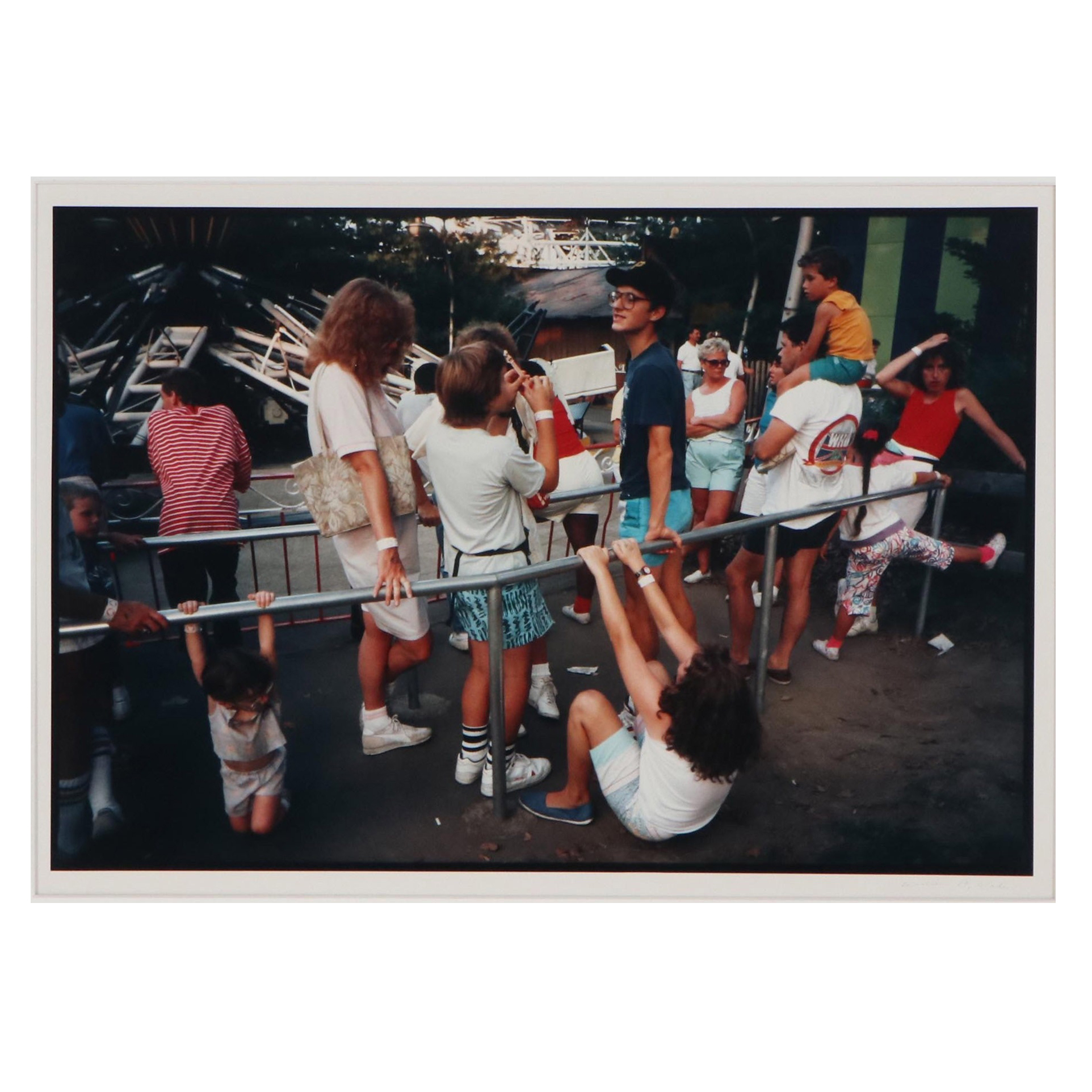 William D. Wade Cibachrome Photograph of Roller-Coaster Queue