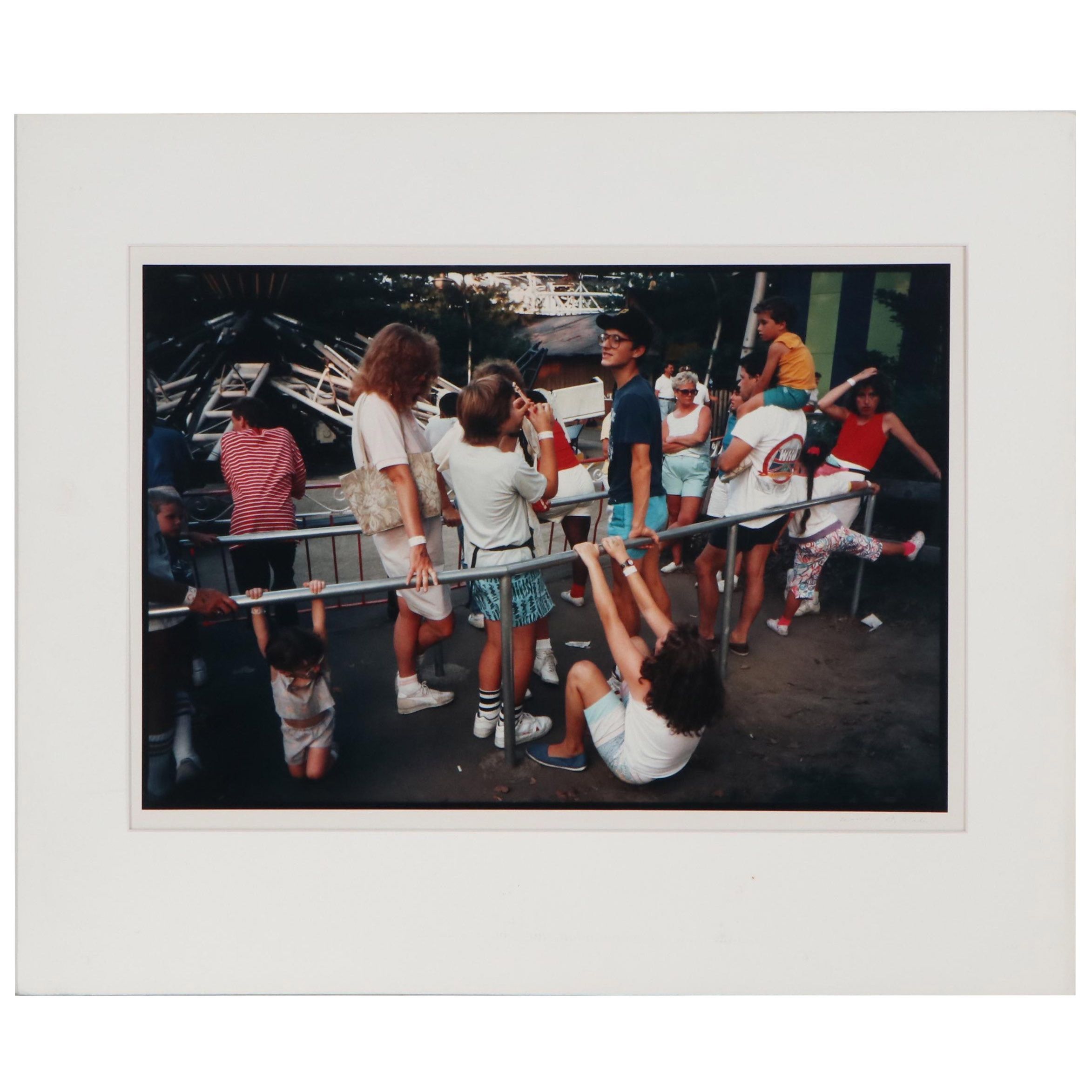 William D. Wade Cibachrome Photograph of Roller-Coaster Queue