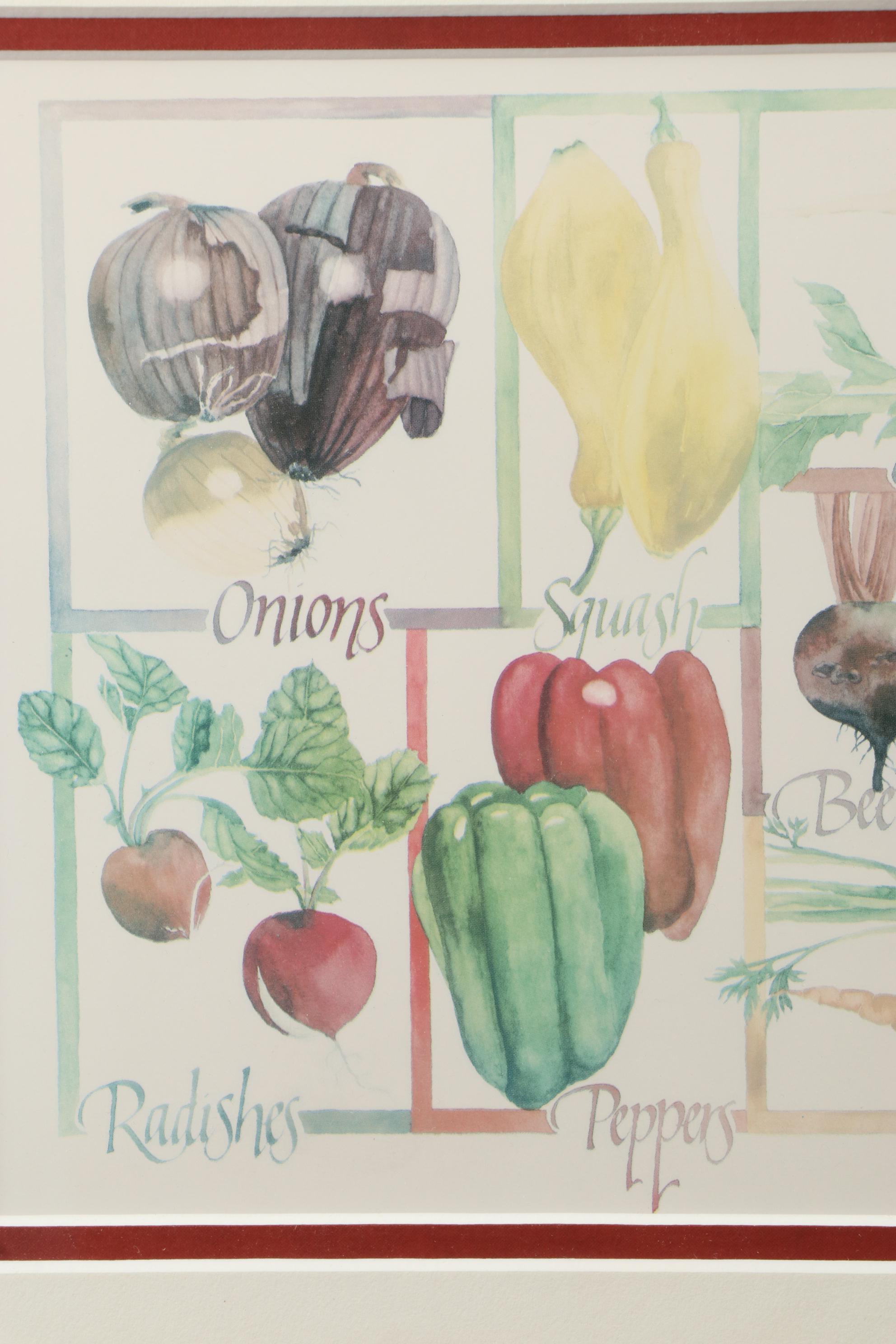 Villeroy & Boch "French Garden Fleurence" Cake Plate and S. Nolin Numbered Print