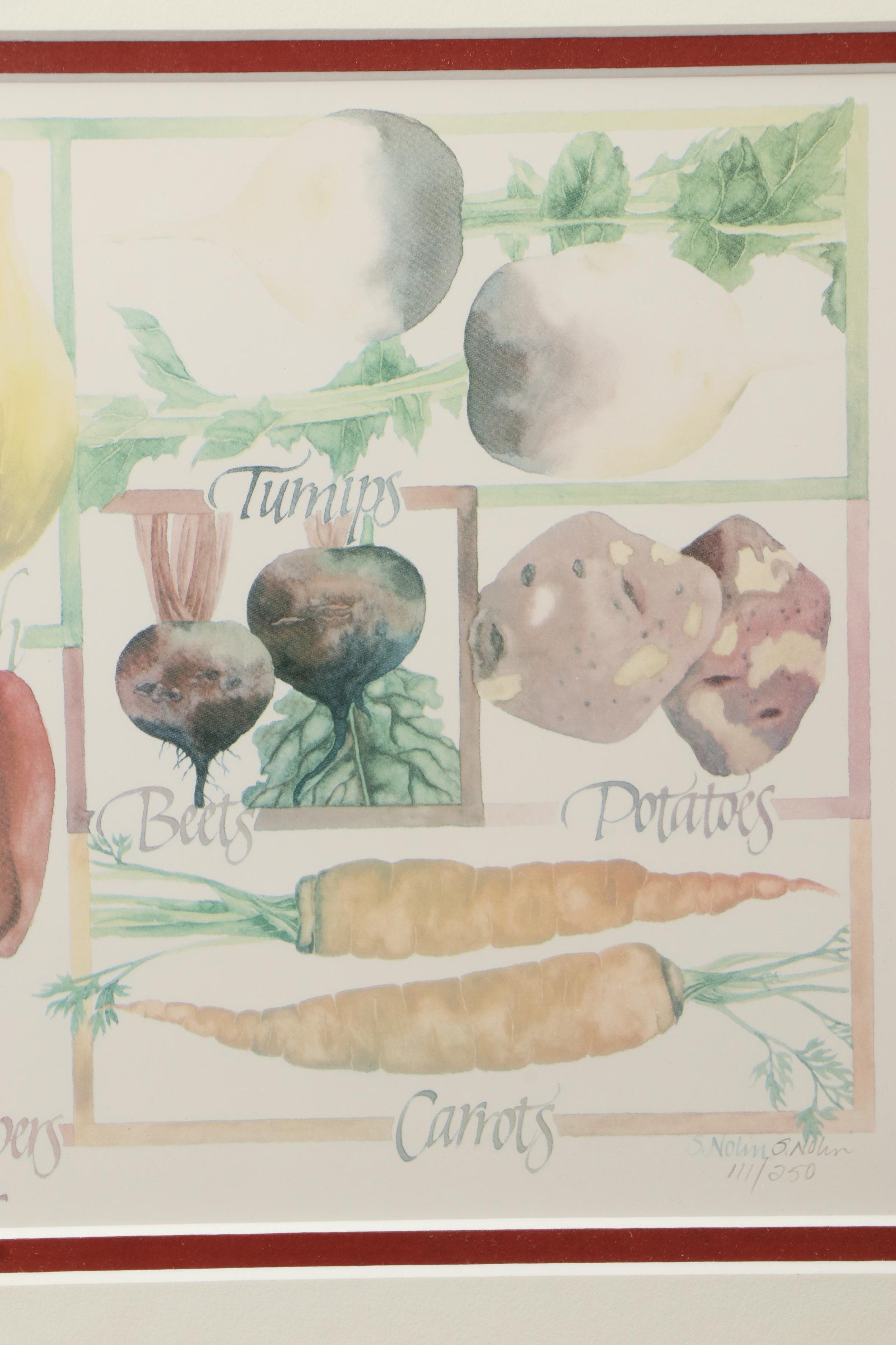 Villeroy & Boch "French Garden Fleurence" Cake Plate and S. Nolin Numbered Print