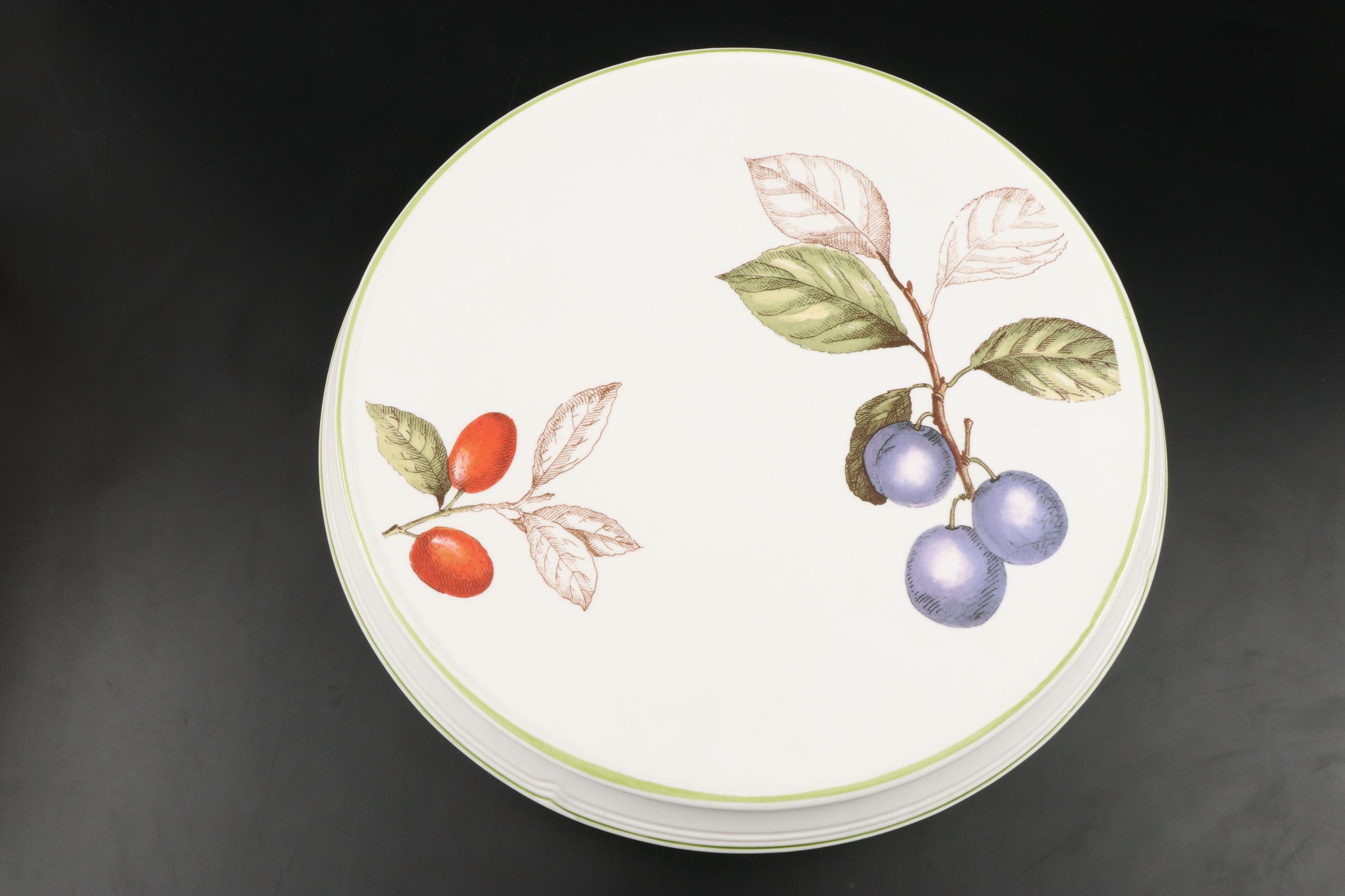 Villeroy & Boch "French Garden Fleurence" Cake Plate and S. Nolin Numbered Print