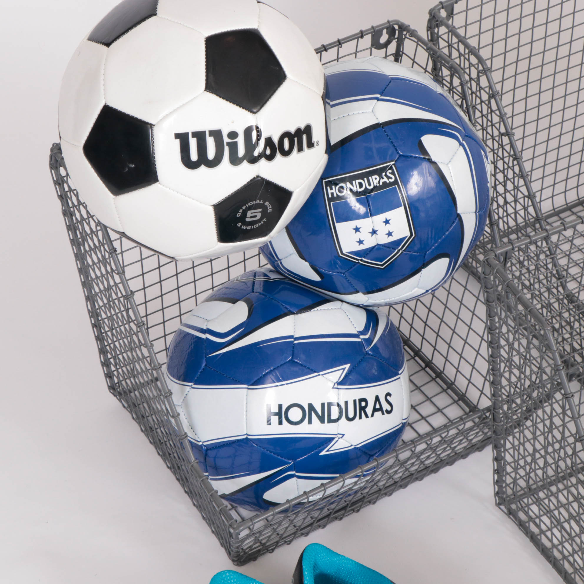 Under Armour Vinyl Backpack, Mesh Wall Baskets and Soccer Equipment