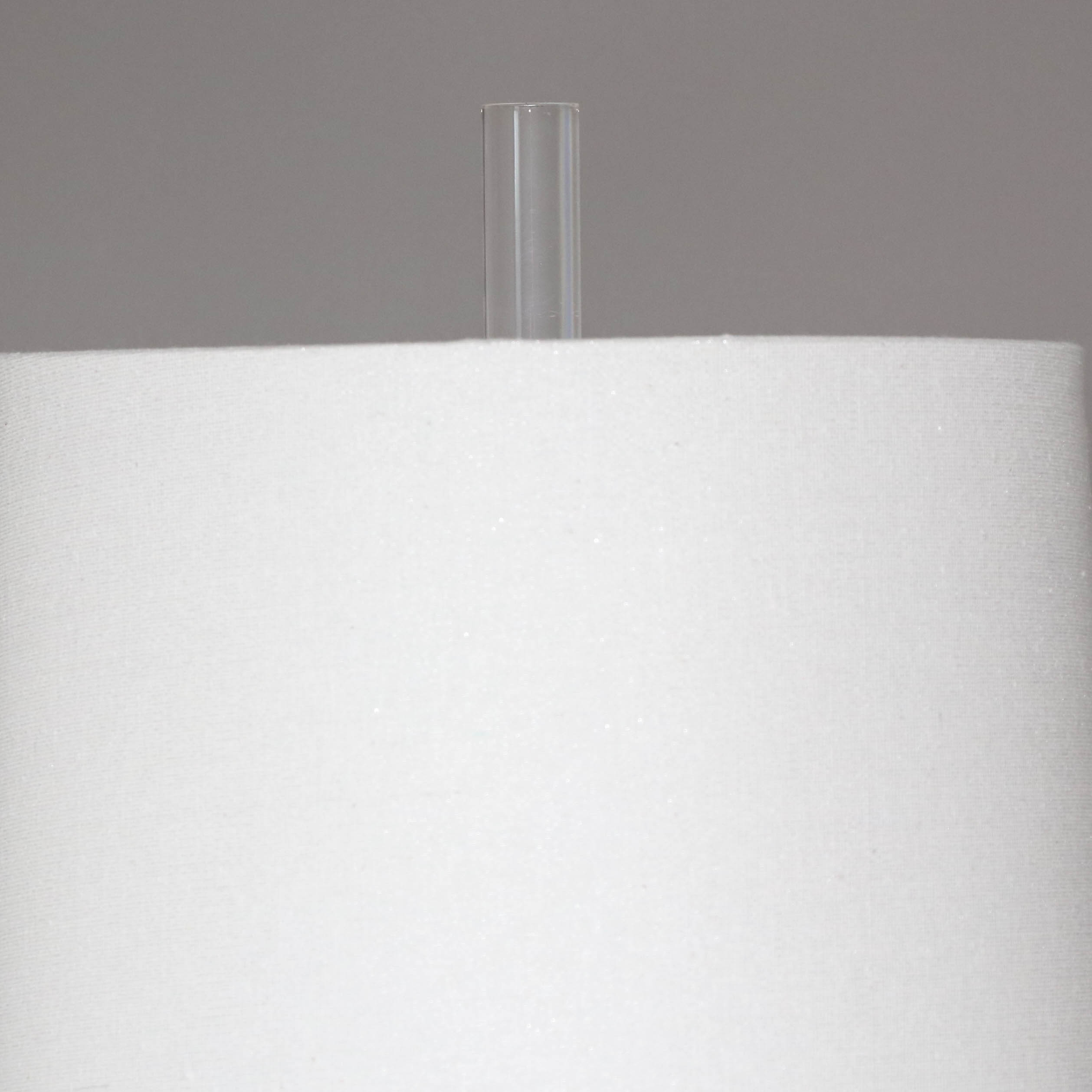 Mercury Glass Style Teardrop Table Lamps with Fabric Shades