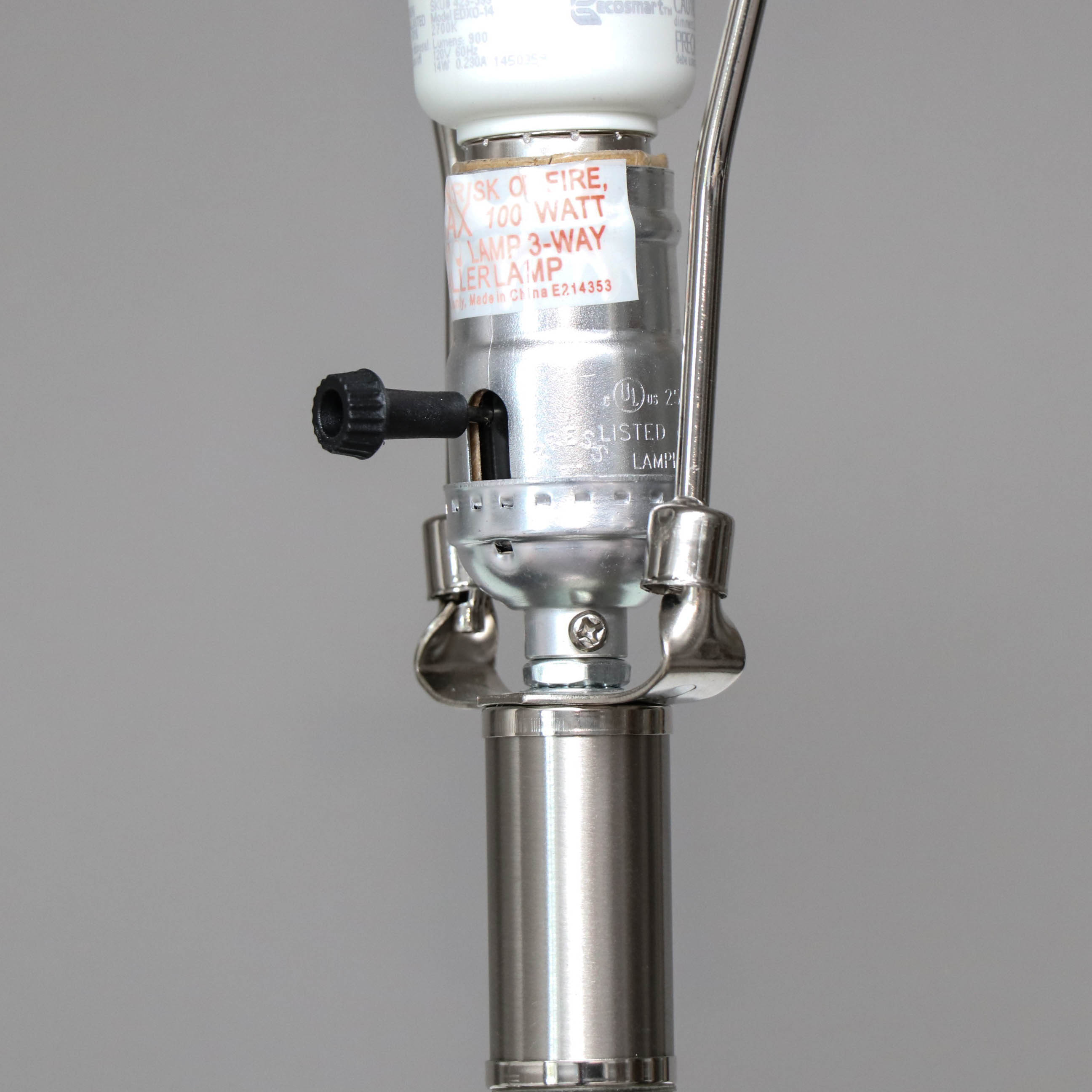 Mercury Glass Style Teardrop Table Lamps with Fabric Shades