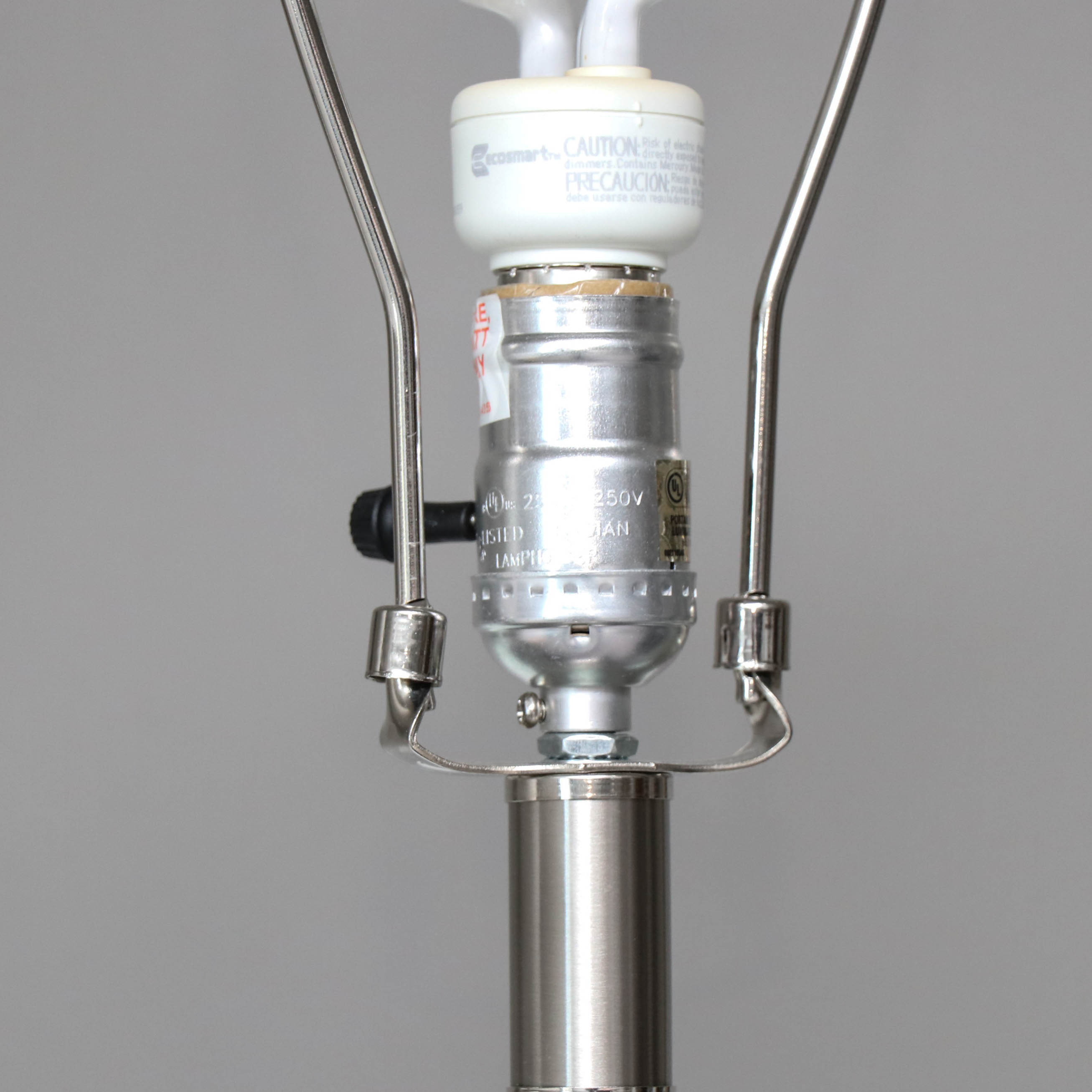 Mercury Glass Style Teardrop Table Lamps with Fabric Shades