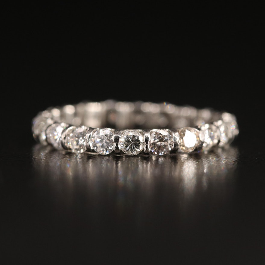 Platinum 1.10 CTW Diamond Eternity Band