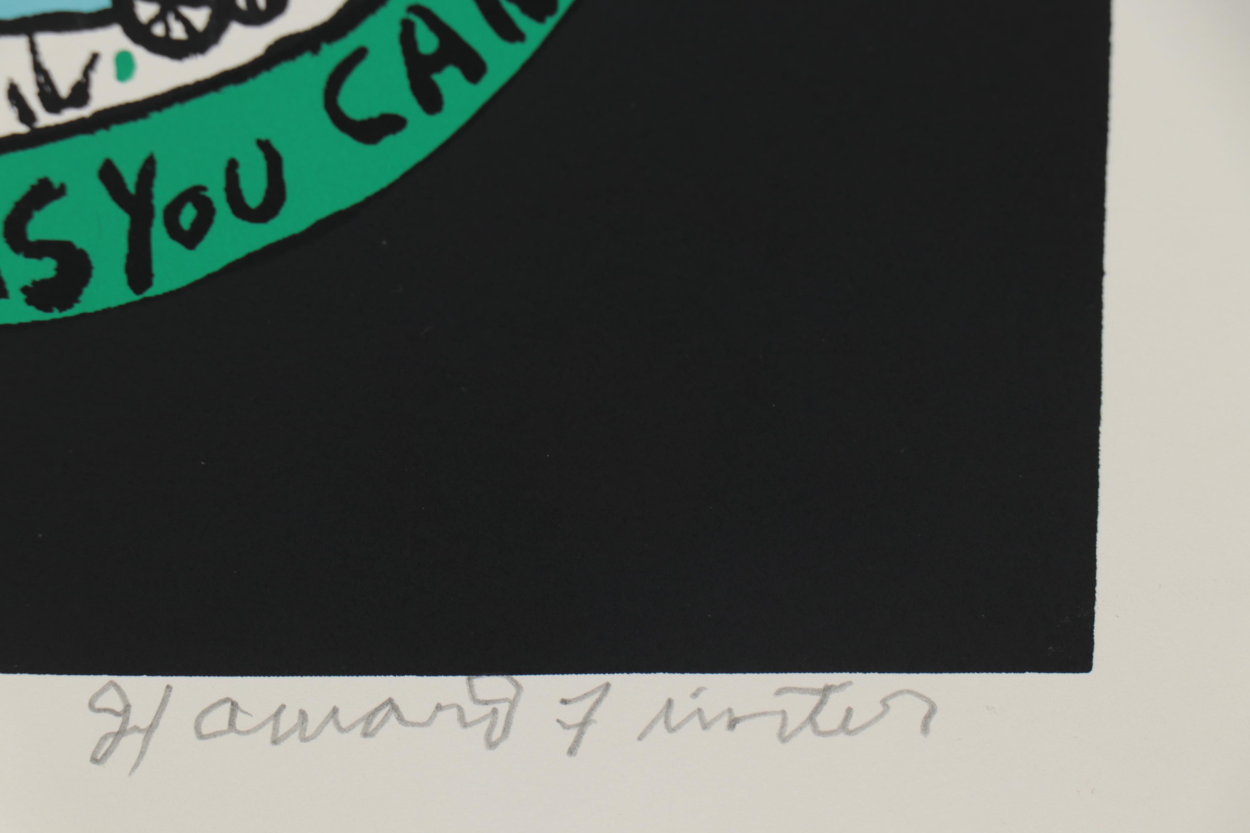 Howard Finster Serigraph of Coca-Cola Bottle, Late 20th Century