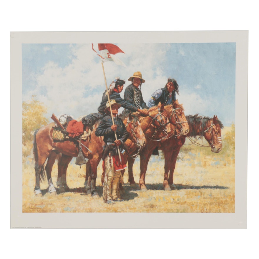 Howard Terpning Offset Lithograph "Army Regulations"