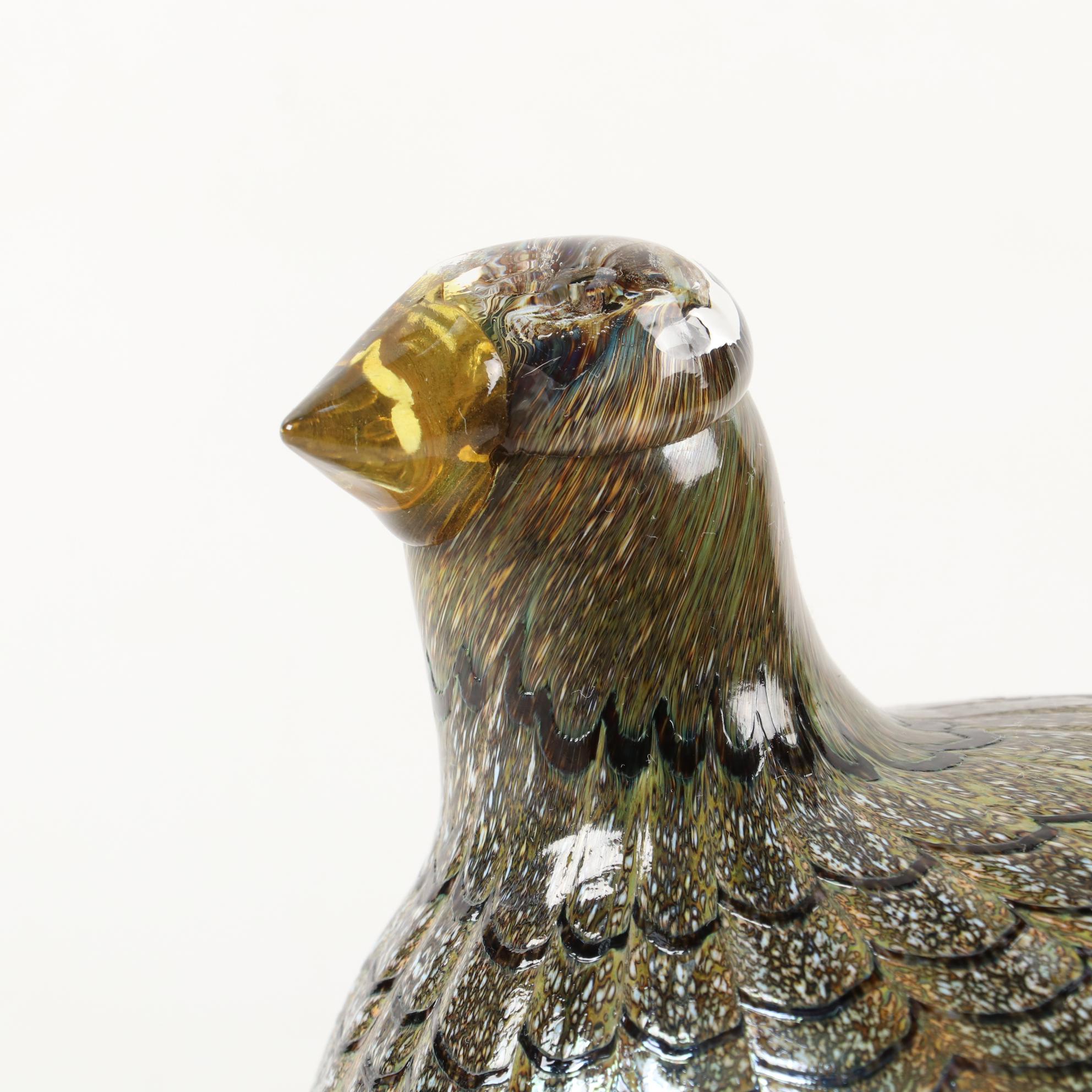 Iittala Oiva Toikka Koppelo Art Glass Wood Grouse Figurine