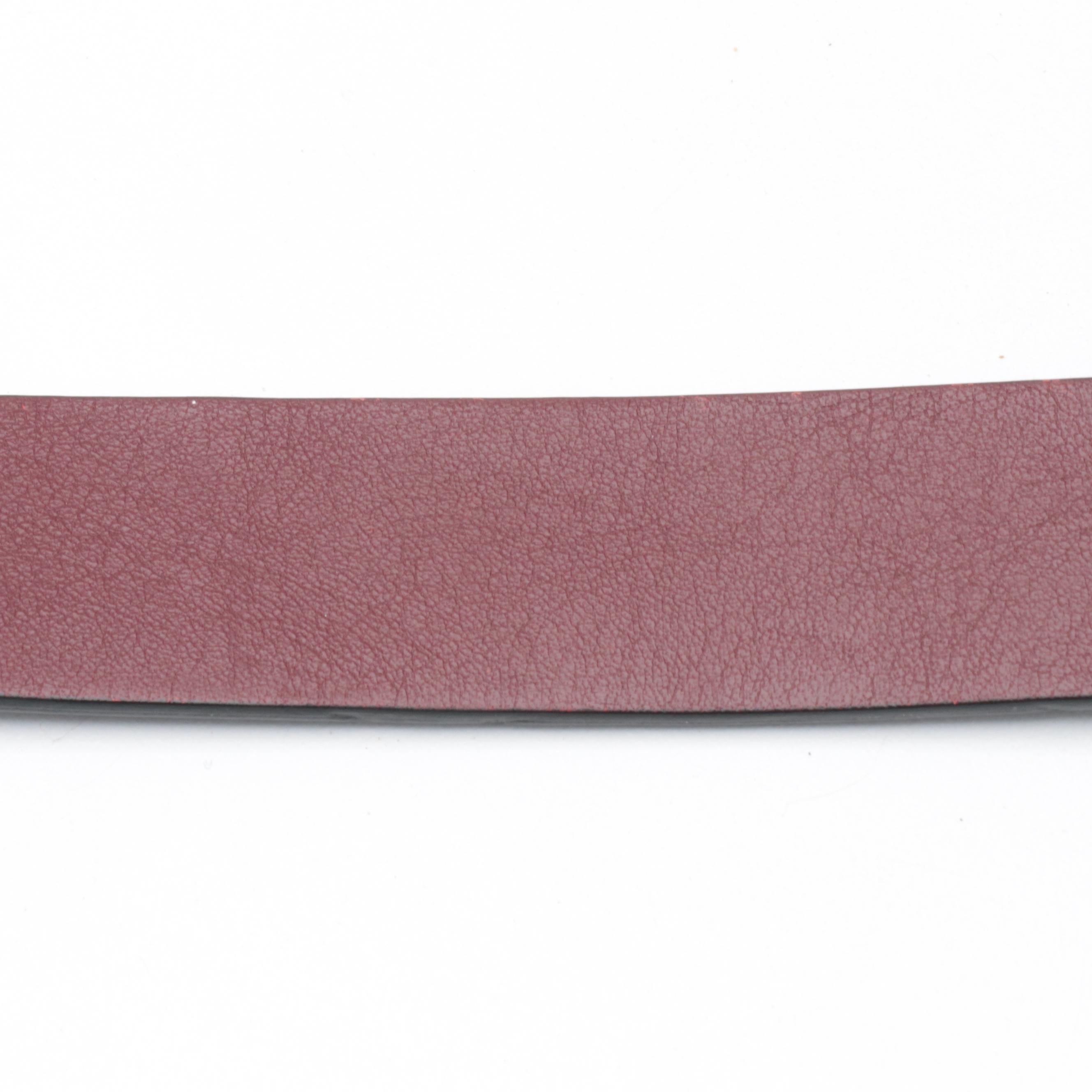 Tory Burch Burgundy and Black Leather Belts