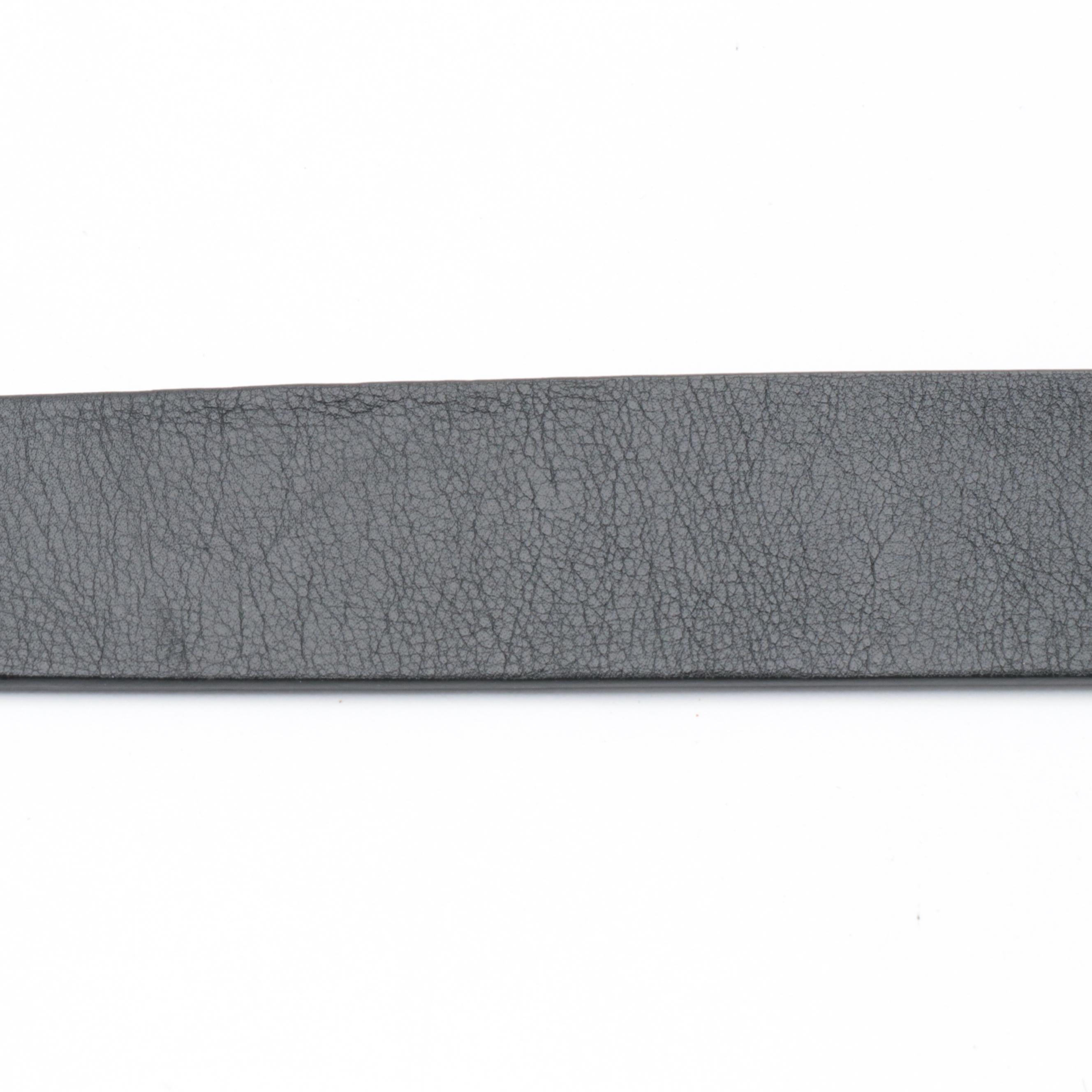 Tory Burch Burgundy and Black Leather Belts