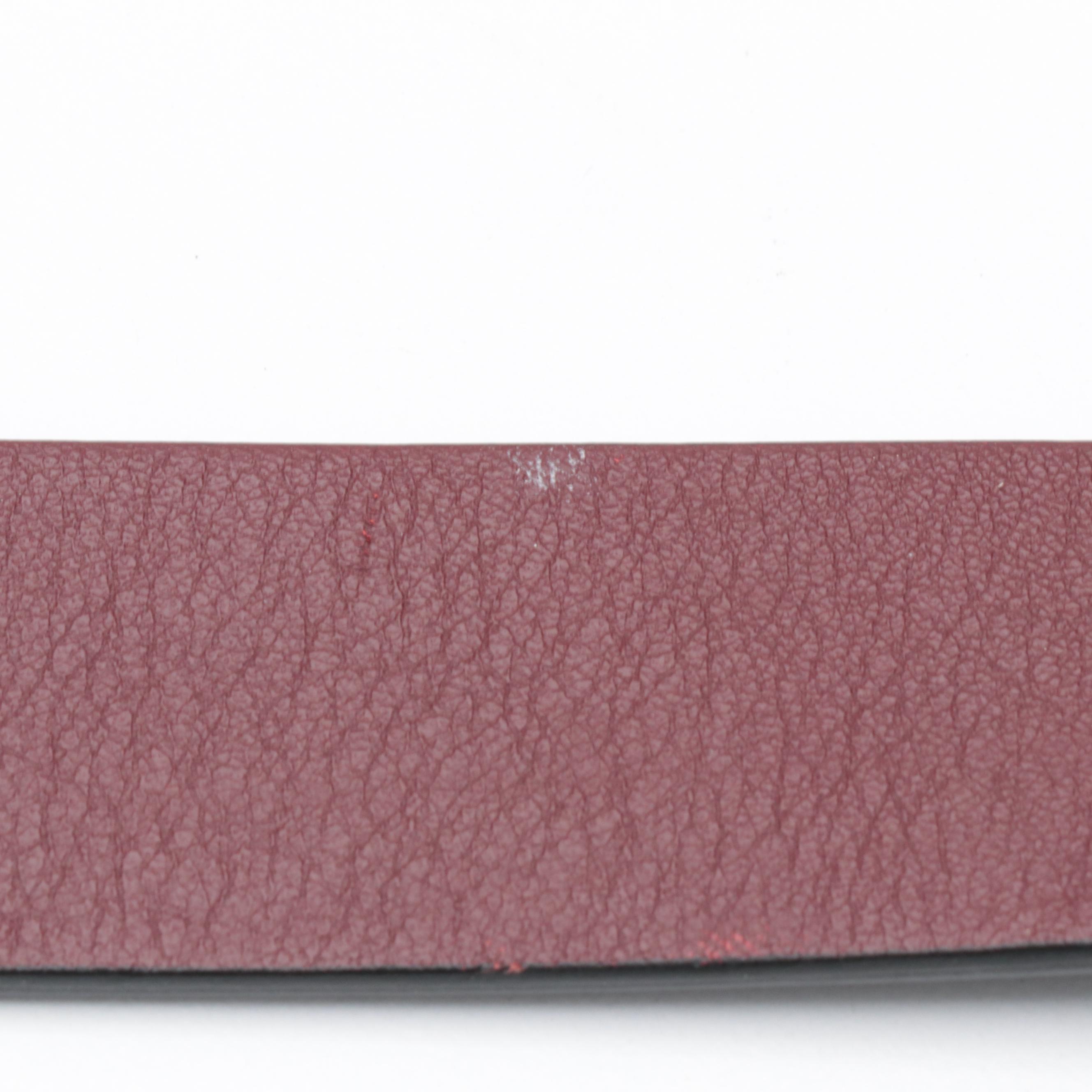 Tory Burch Burgundy and Black Leather Belts