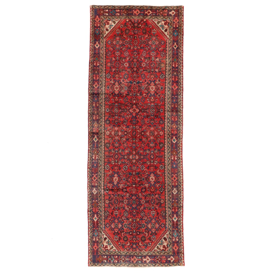 3'7 x 9'11 Hand-Knotted Northwest Persian Herati Long Rug