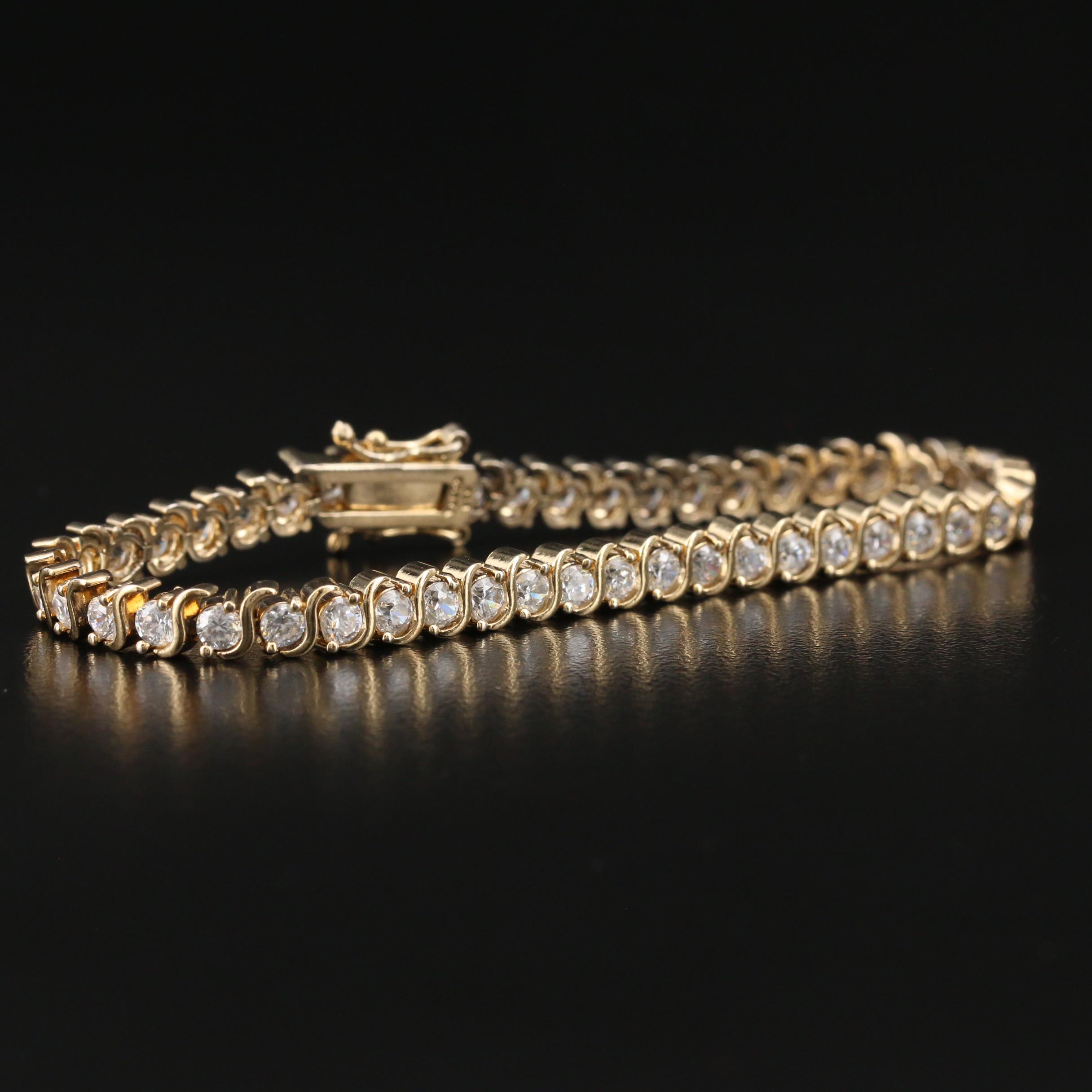 Sterling Silver Gemstone Line Bracelets Including Topaz