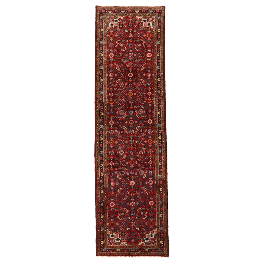 2'8 x 9'3 Hand-Knotted Northwest Persian Herati Carpet Runner