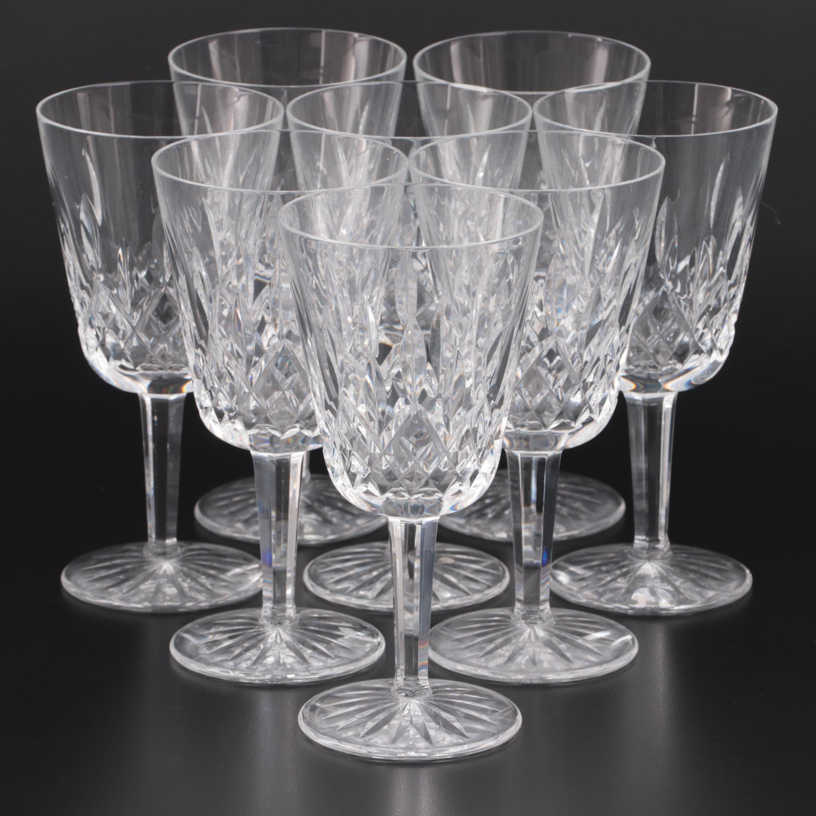 Waterford "Lismore" Crystal Water Goblets