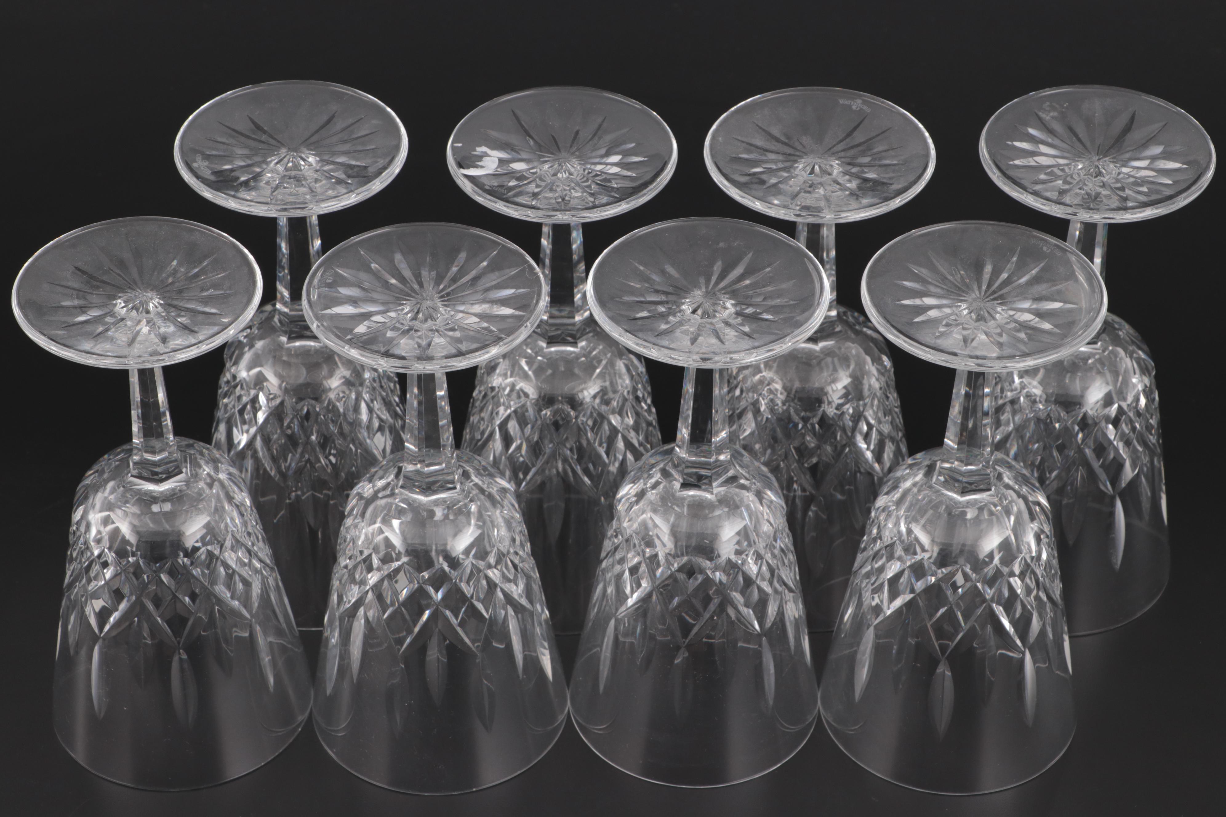 Waterford "Lismore" Crystal Water Goblets