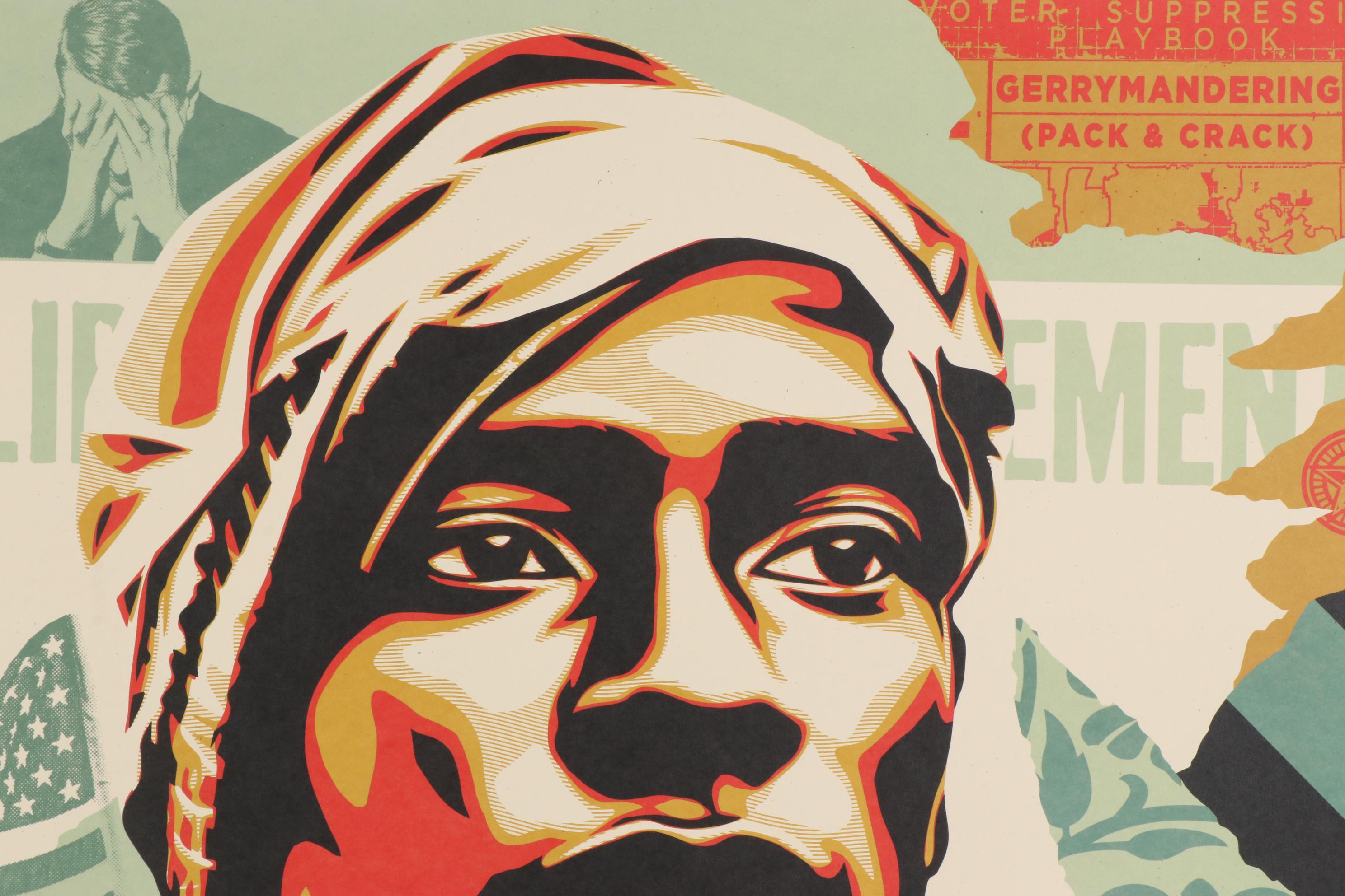 Shepard Fairey Offset Print "Voting Rights Are Human Rights," 2021