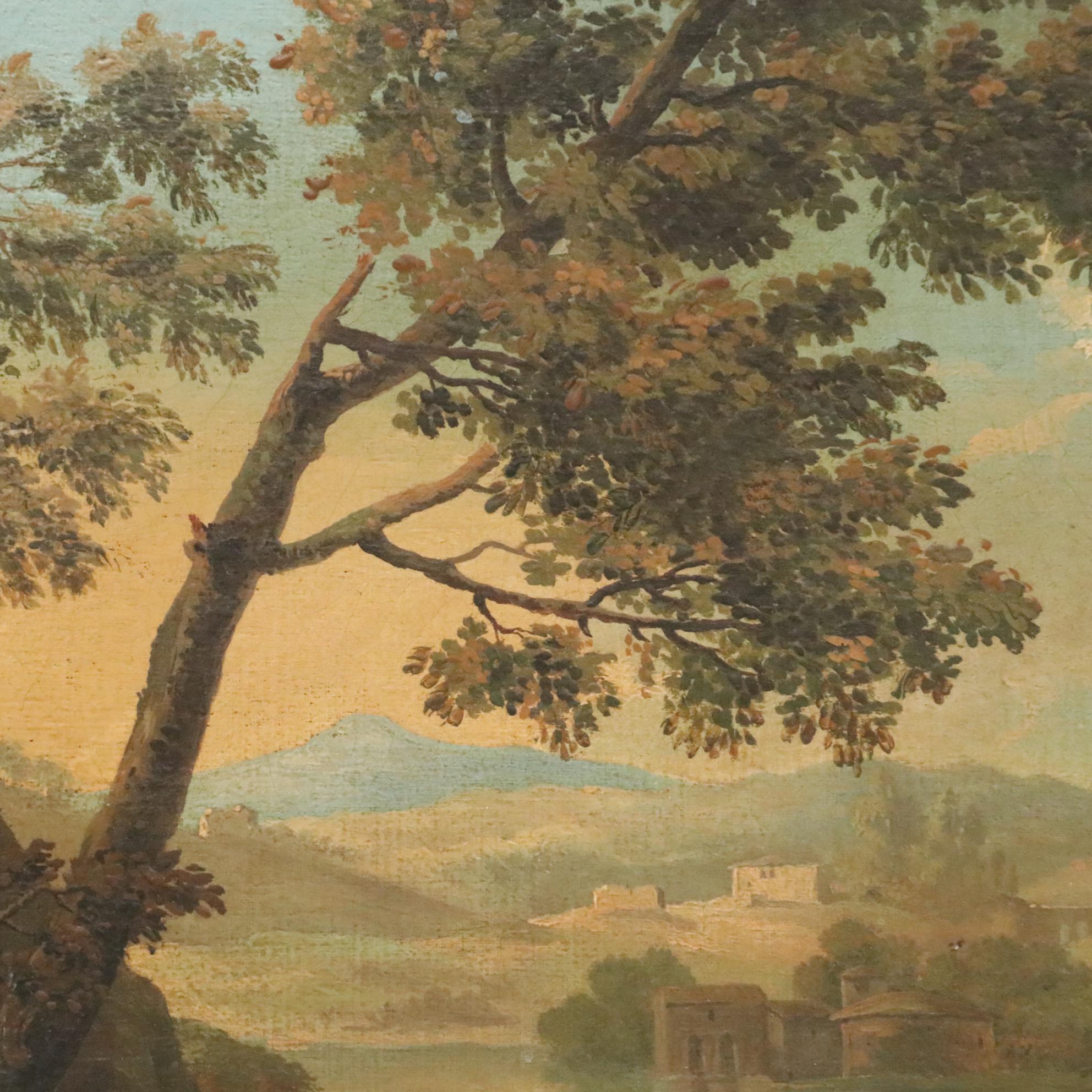 French School Style Allegorical Oil Painting, circa 1800