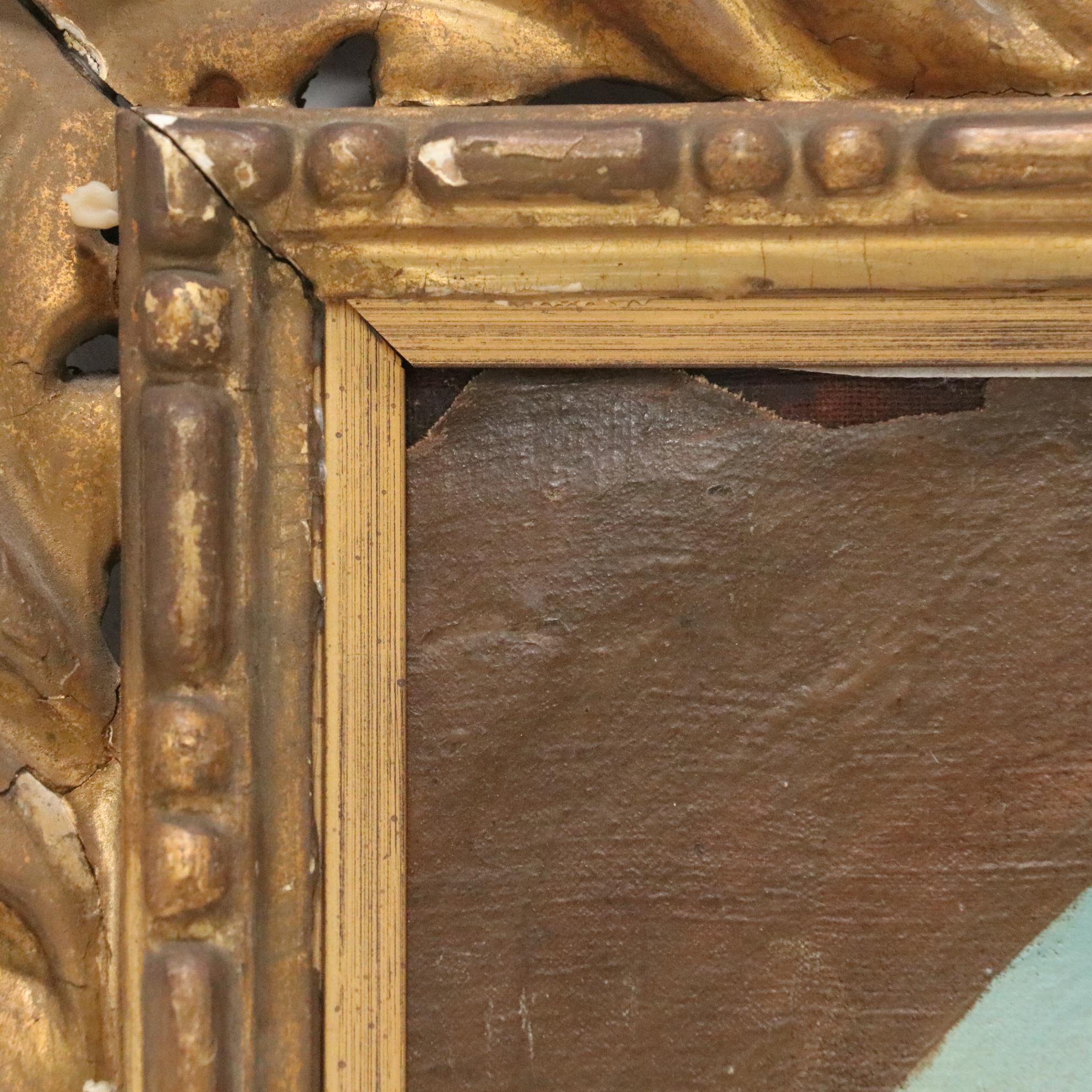 French School Style Allegorical Oil Painting, circa 1800