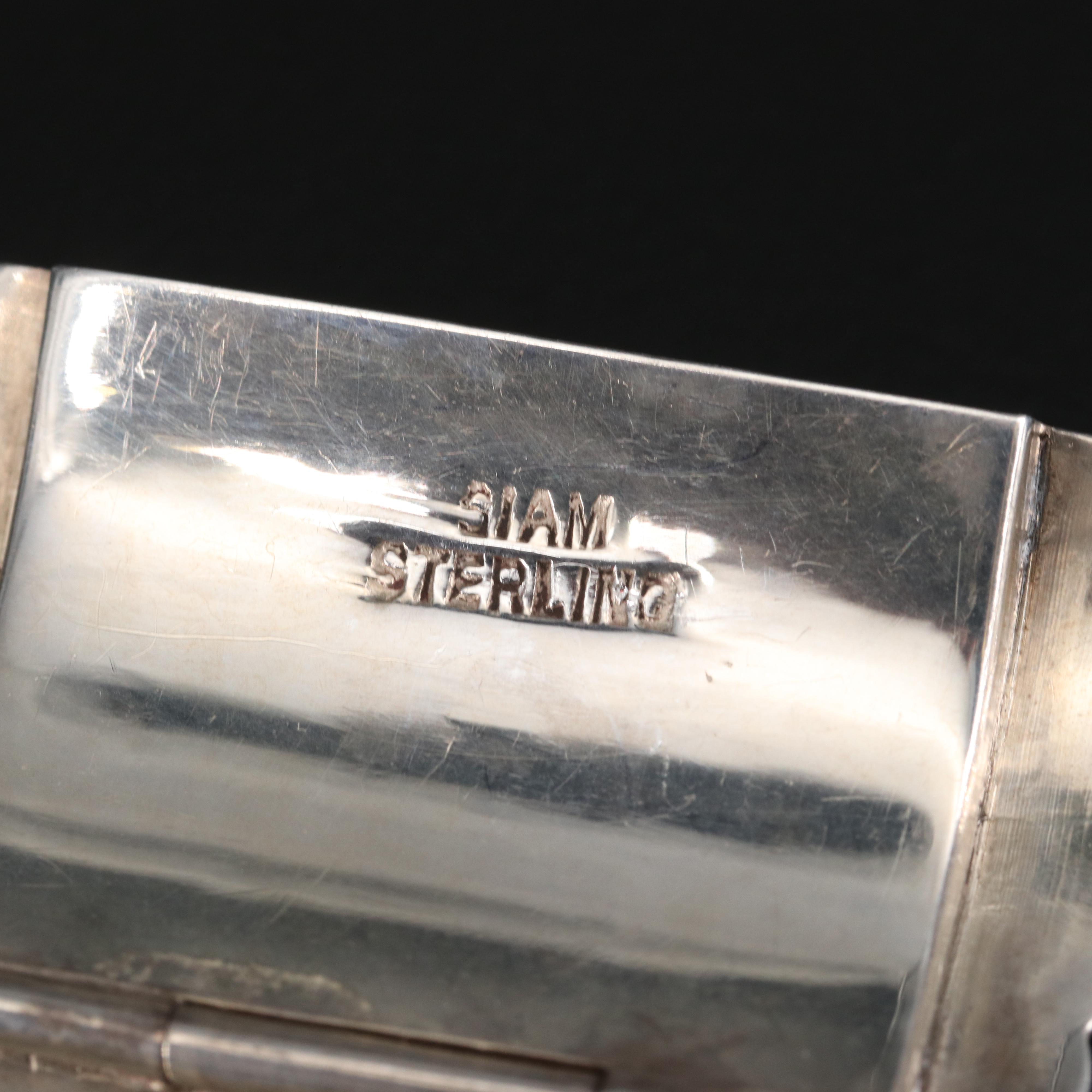 Thai Sterling Niello Panel Bracelet