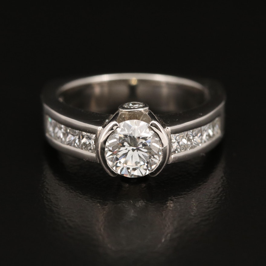 Platinum 1.82 CTW Diamond Ring