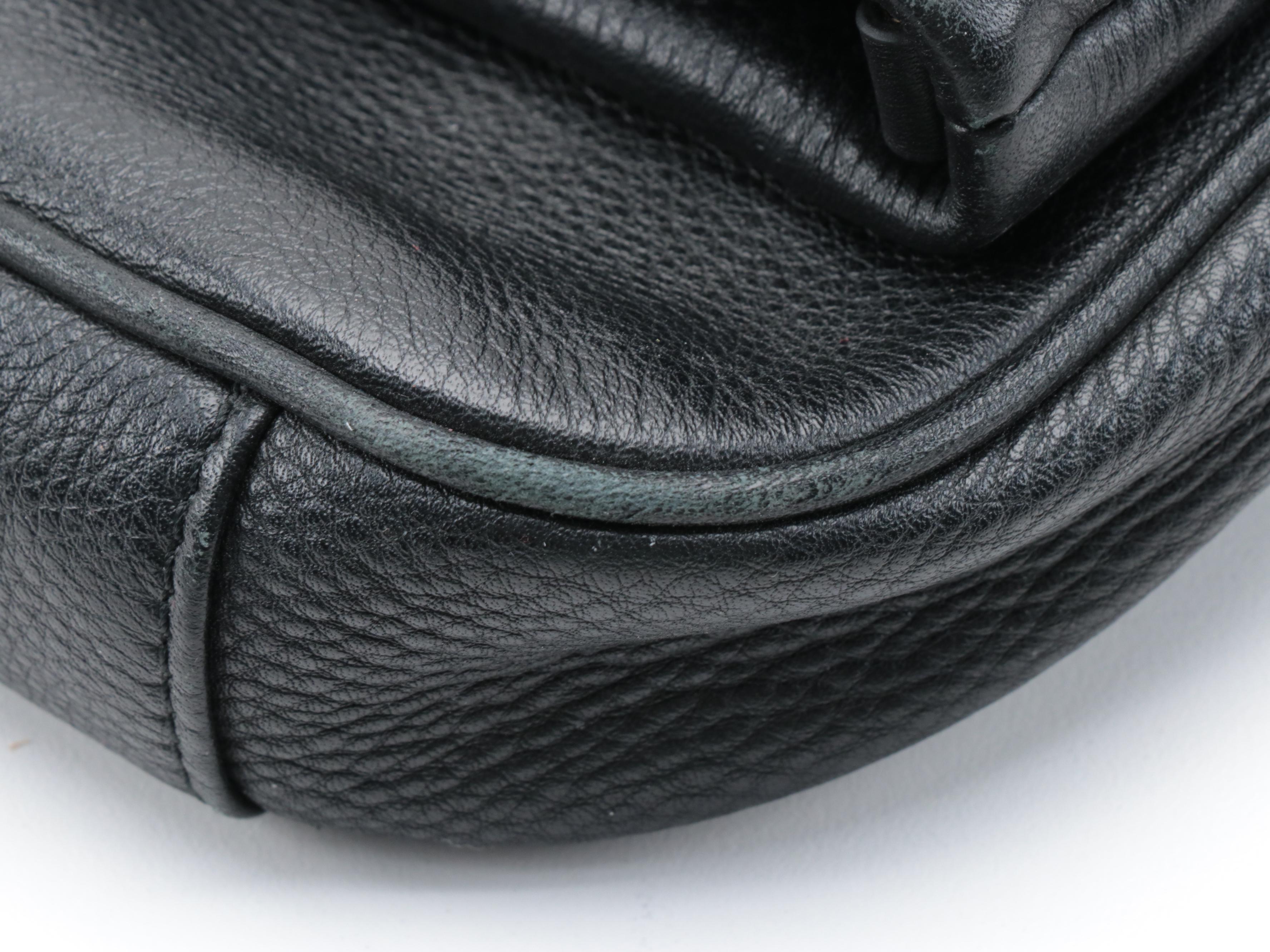 Tory Burch Amanda Foldover Crossbody Bag in Black Grained Leather