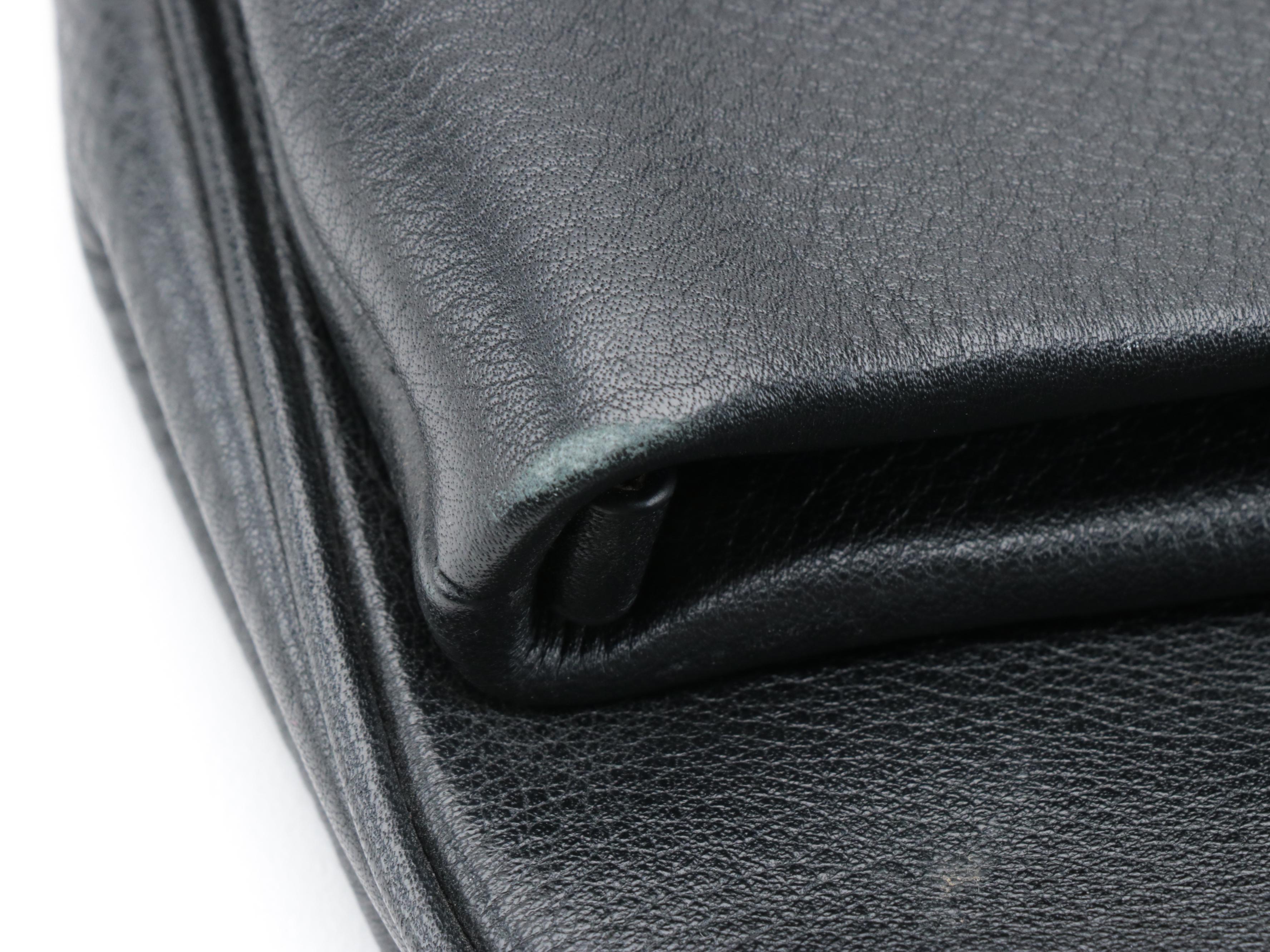 Tory Burch Amanda Foldover Crossbody Bag in Black Grained Leather