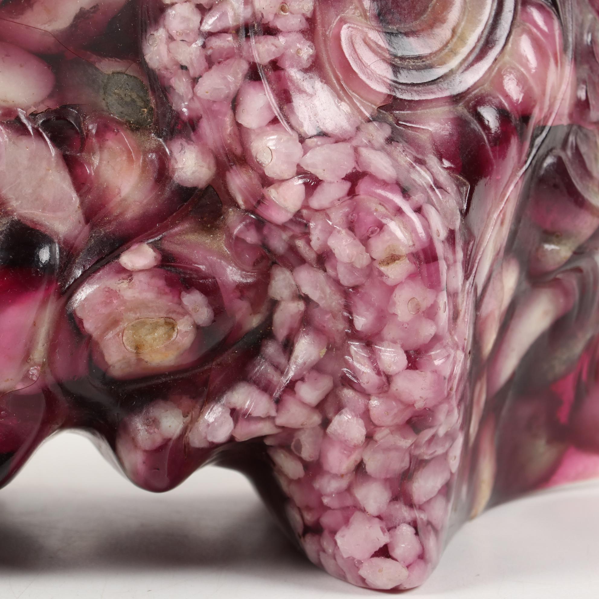 Lanshire Cast Resin and Pebble "Vomit Art" Electric Clock, circa 1960s