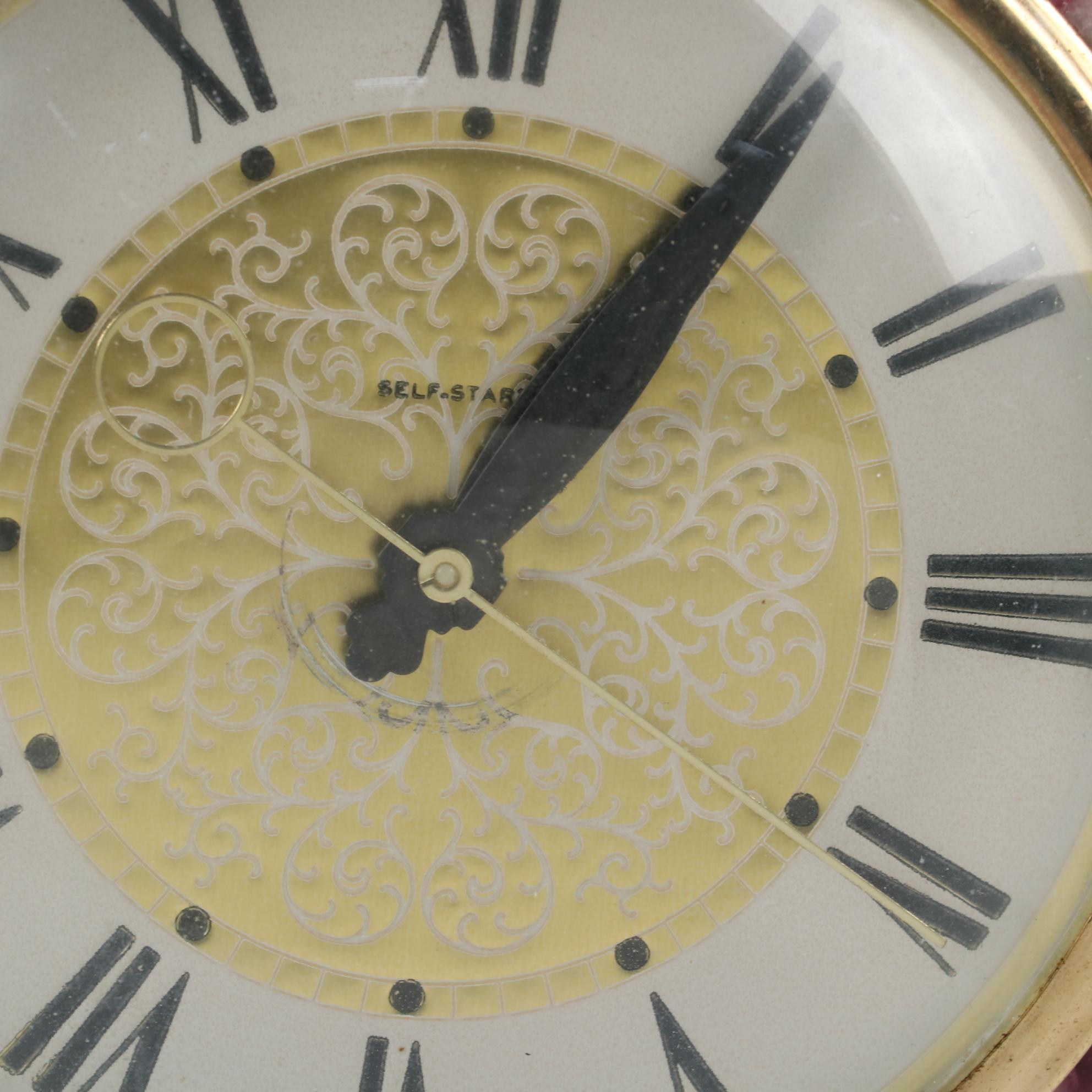 Lanshire Cast Resin and Pebble "Vomit Art" Electric Clock, circa 1960s