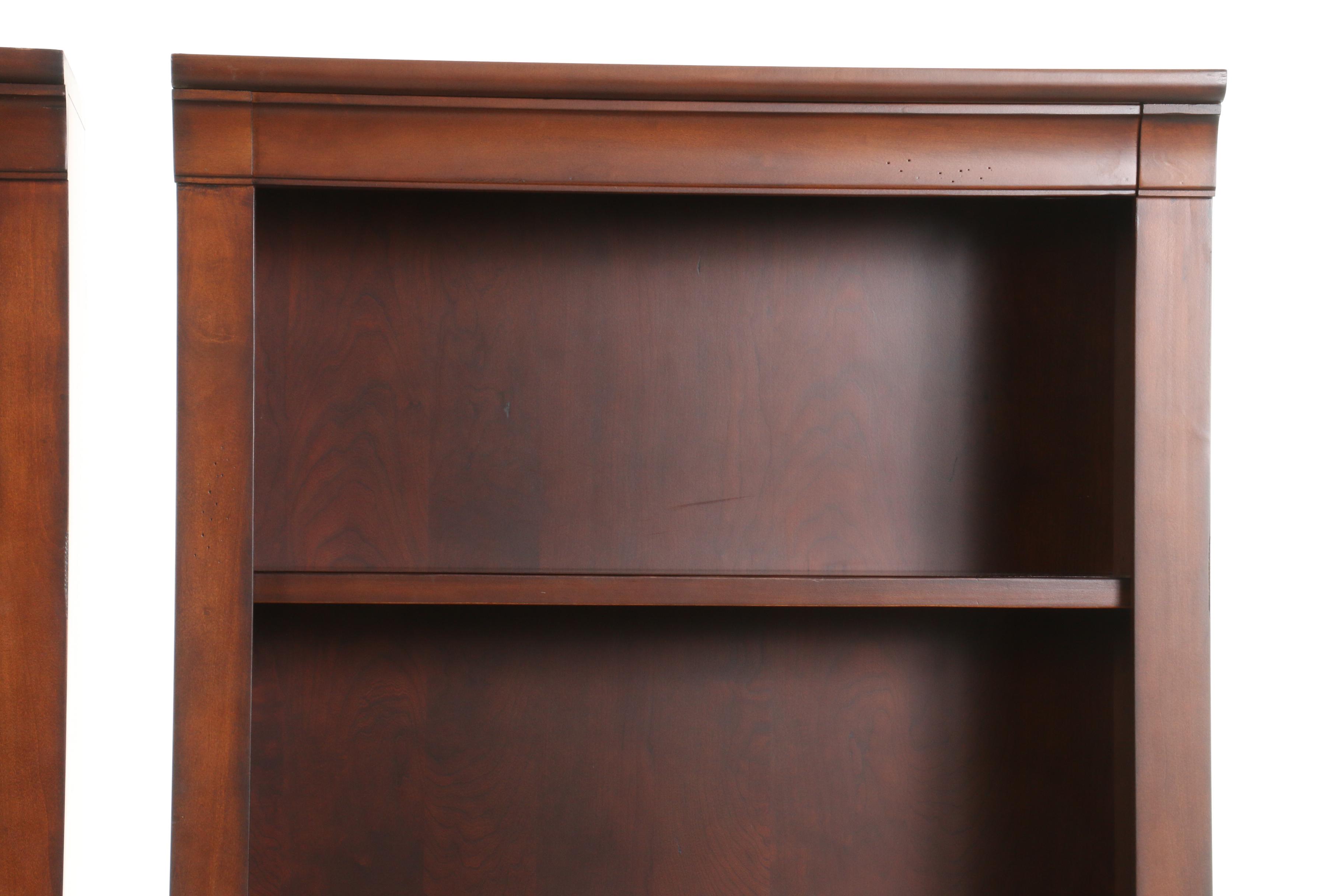 Pair of Aspenhome "Chateau de Vin" Cherry-Stained Bookcases