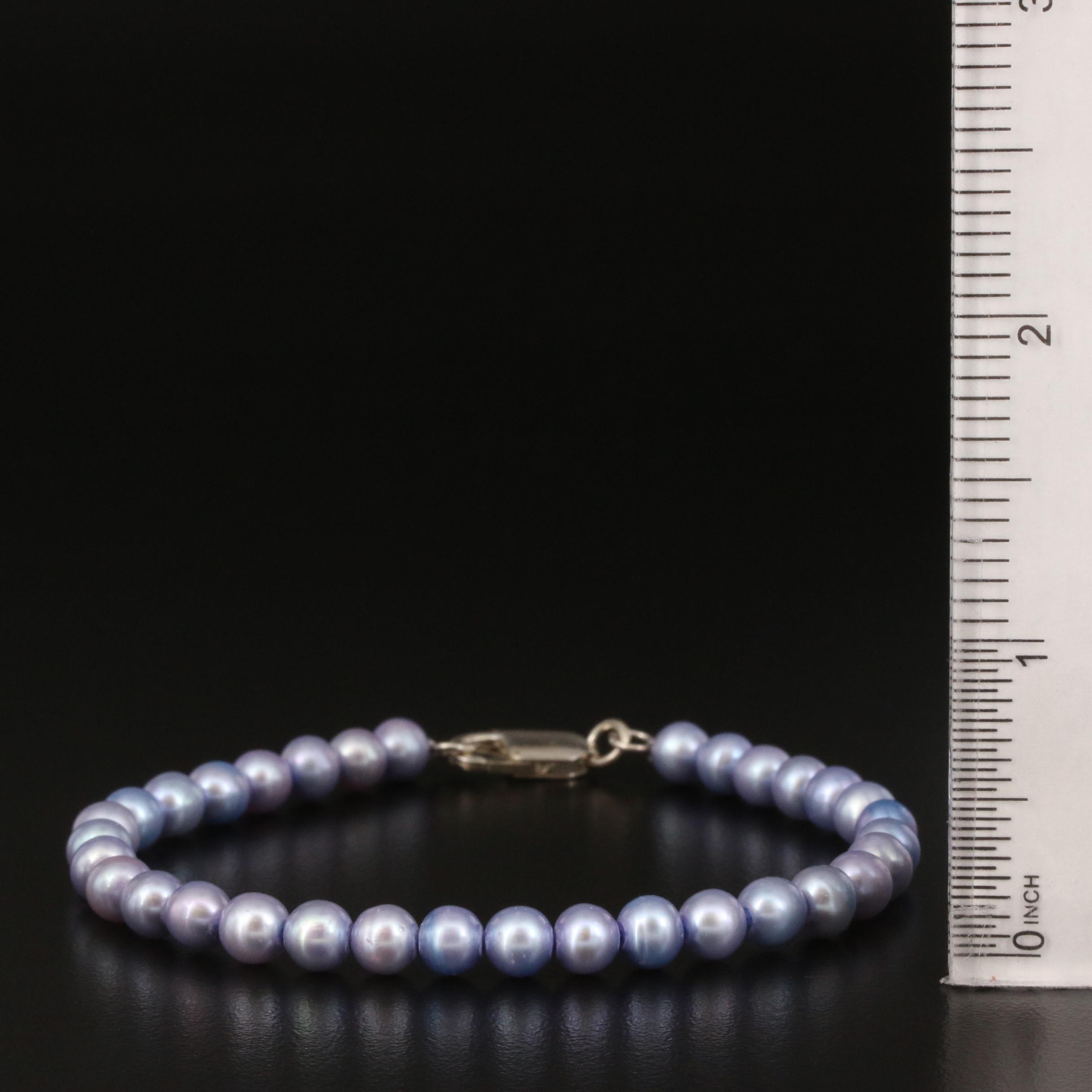 Pearl Bracelet and Earring Set with Sterling Components