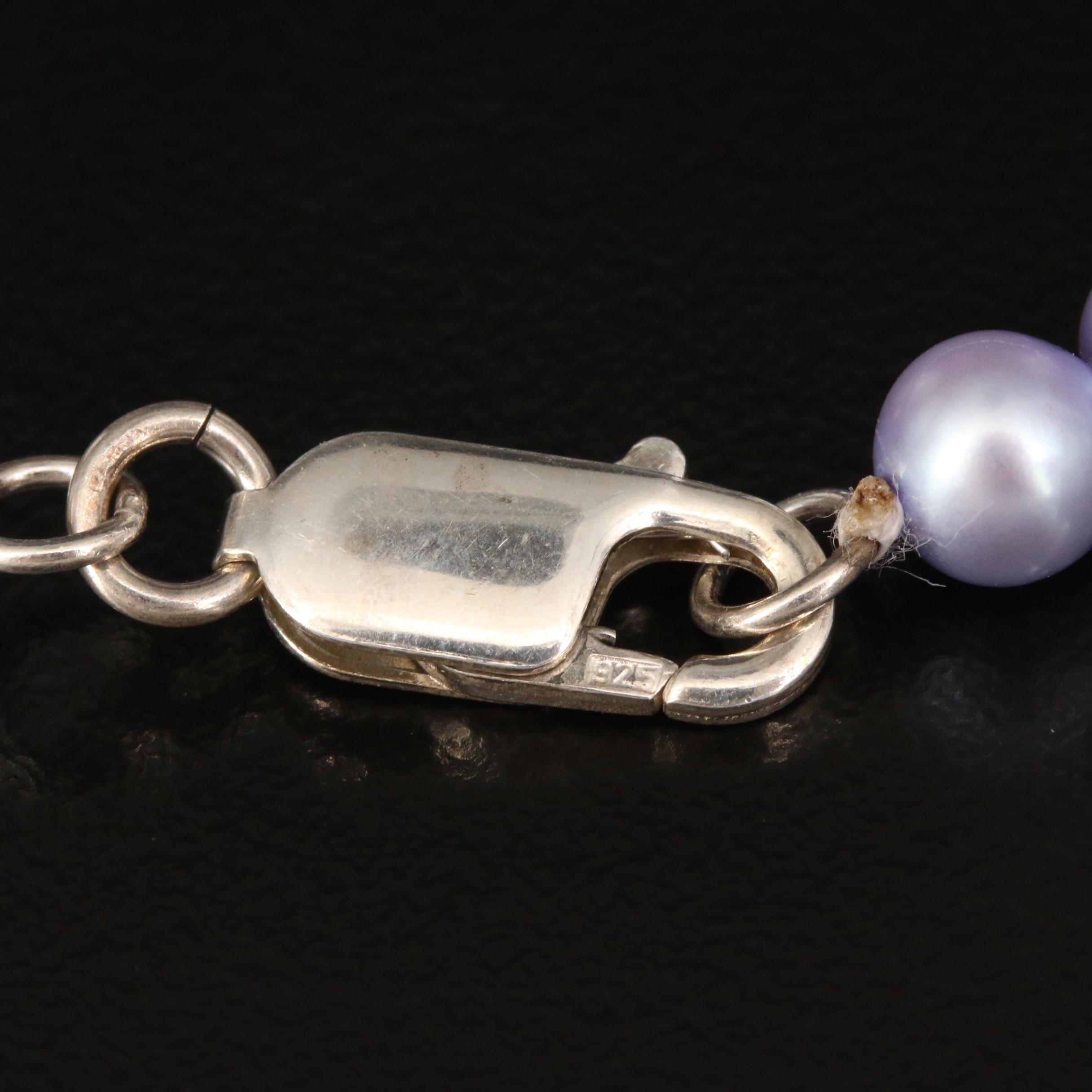 Pearl Bracelet and Earring Set with Sterling Components