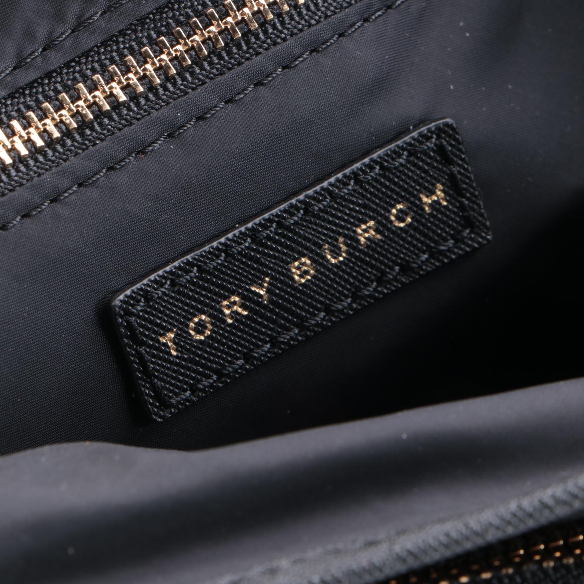 Tory Burch Scout Crossbody Bag in Black Nylon