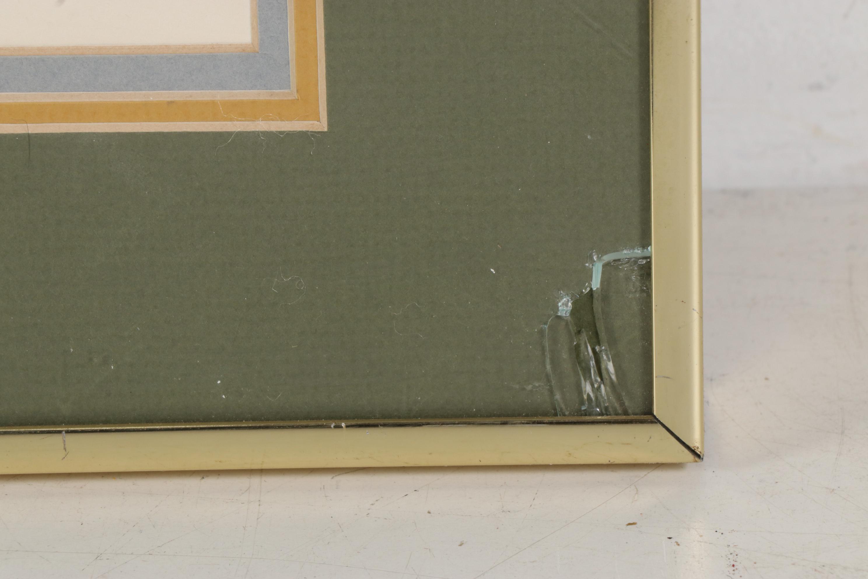 P. Chu Serigraph of Peacock Feather, Late 20th-21st Century