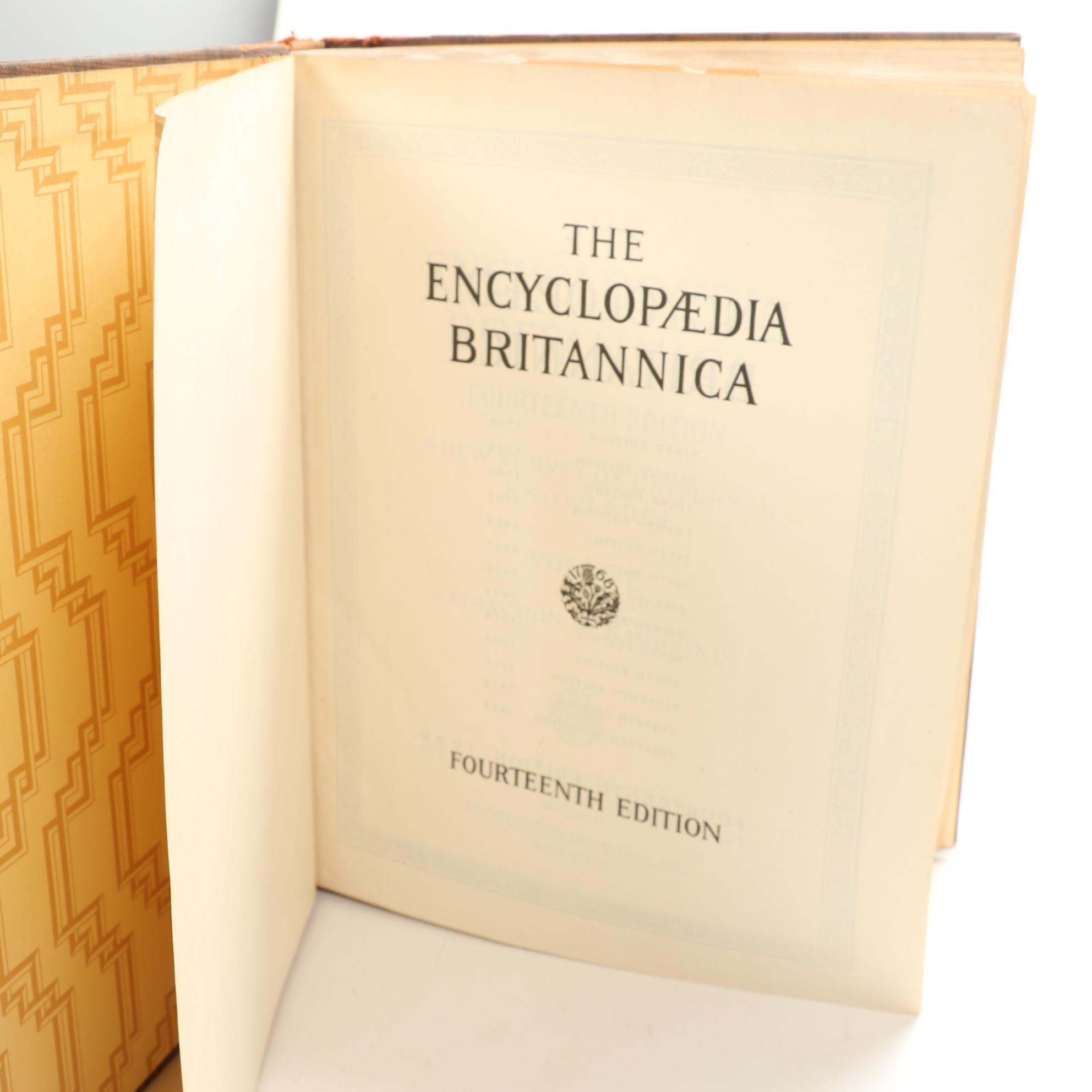 Complete "The Encyclopædia Britannica" Fourteenth Edition Twenty-Four Volume Set