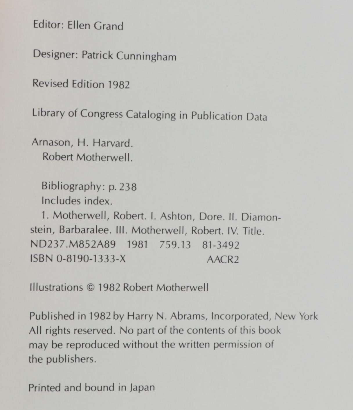 Art Reference Books Including Marc Chagall and Robert Motherwell