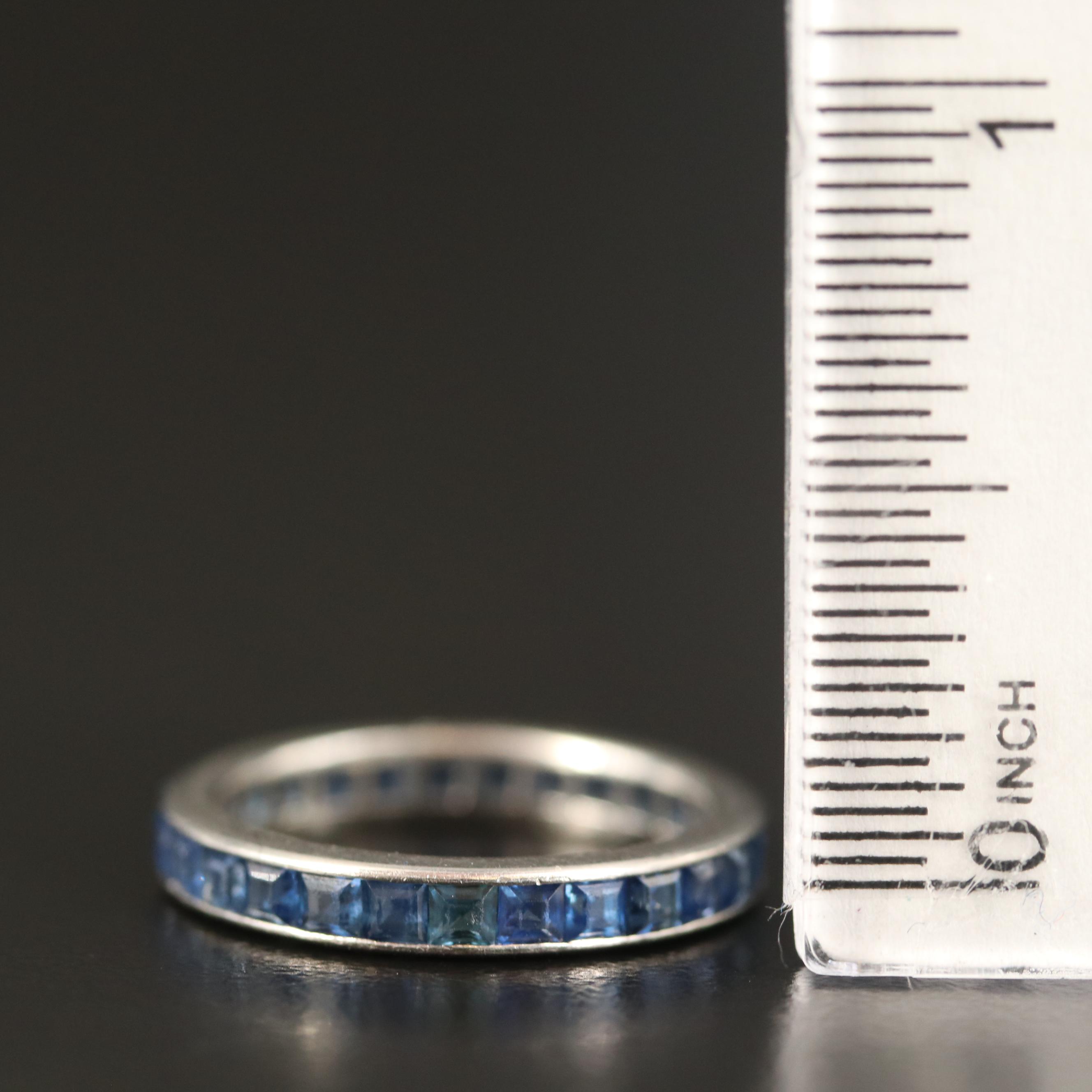 Vintage Cartier Platinum Sapphire Eternity Band