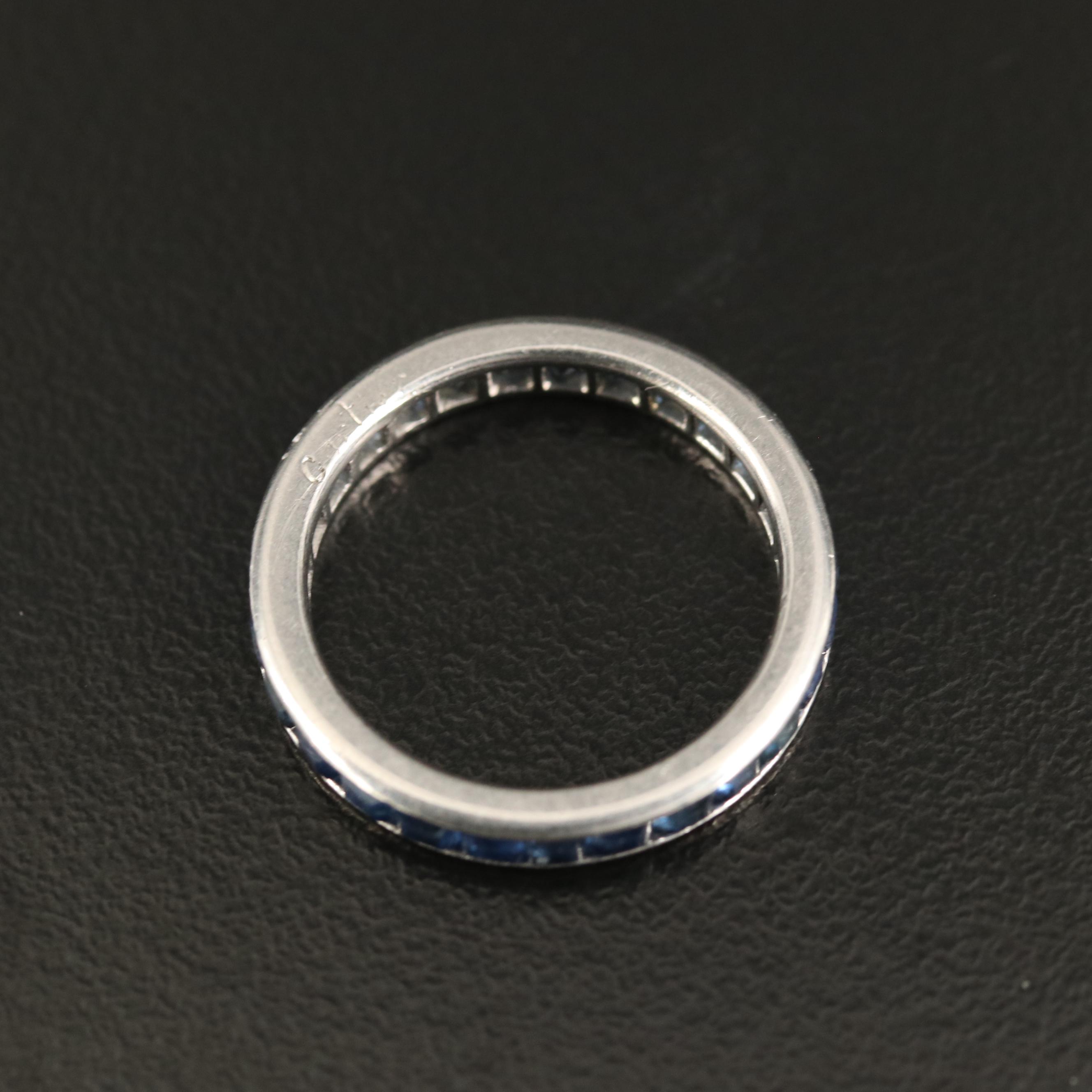 Vintage Cartier Platinum Sapphire Eternity Band