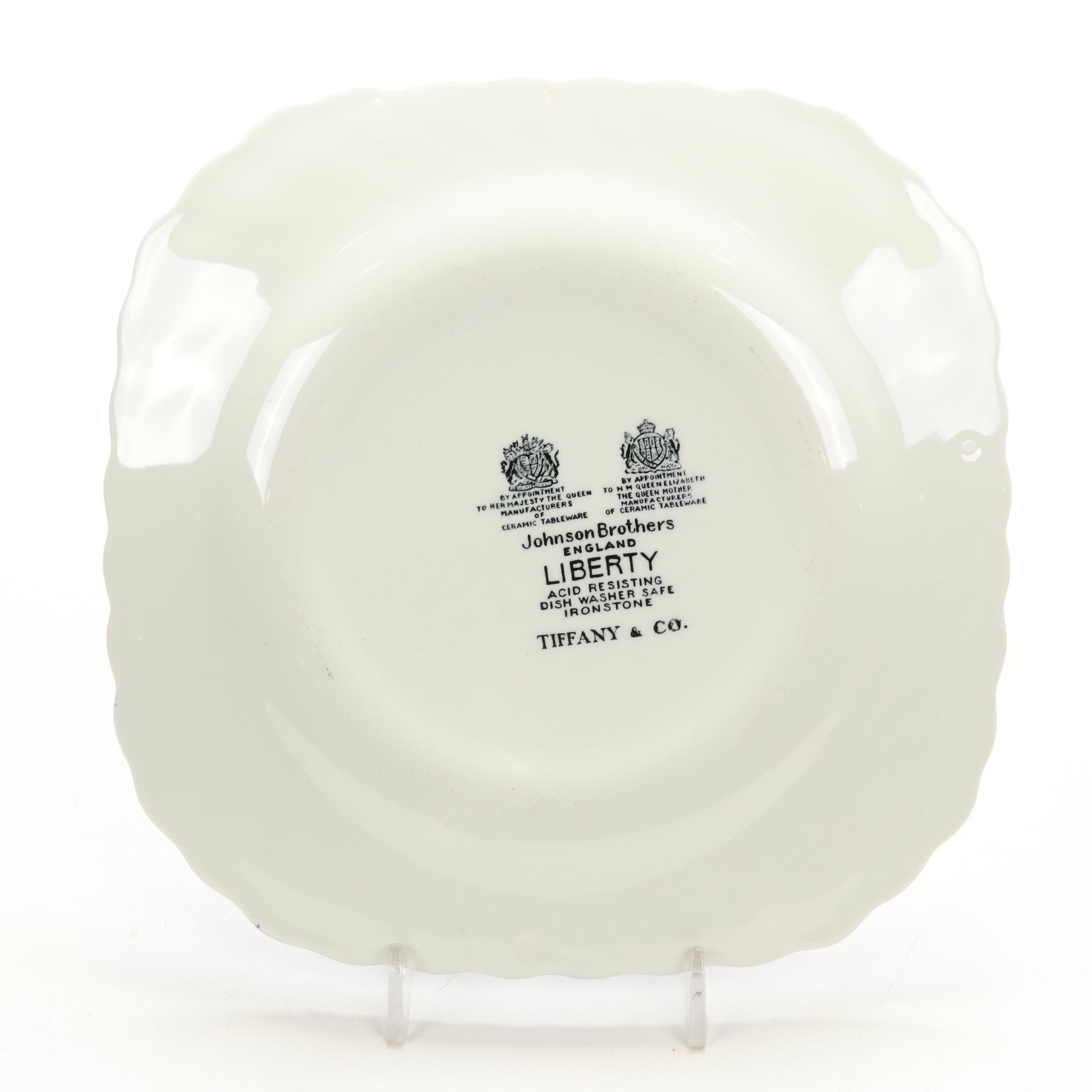 Johnson Brothers for Tiffany & Co. "Liberty" Ironstone Plates