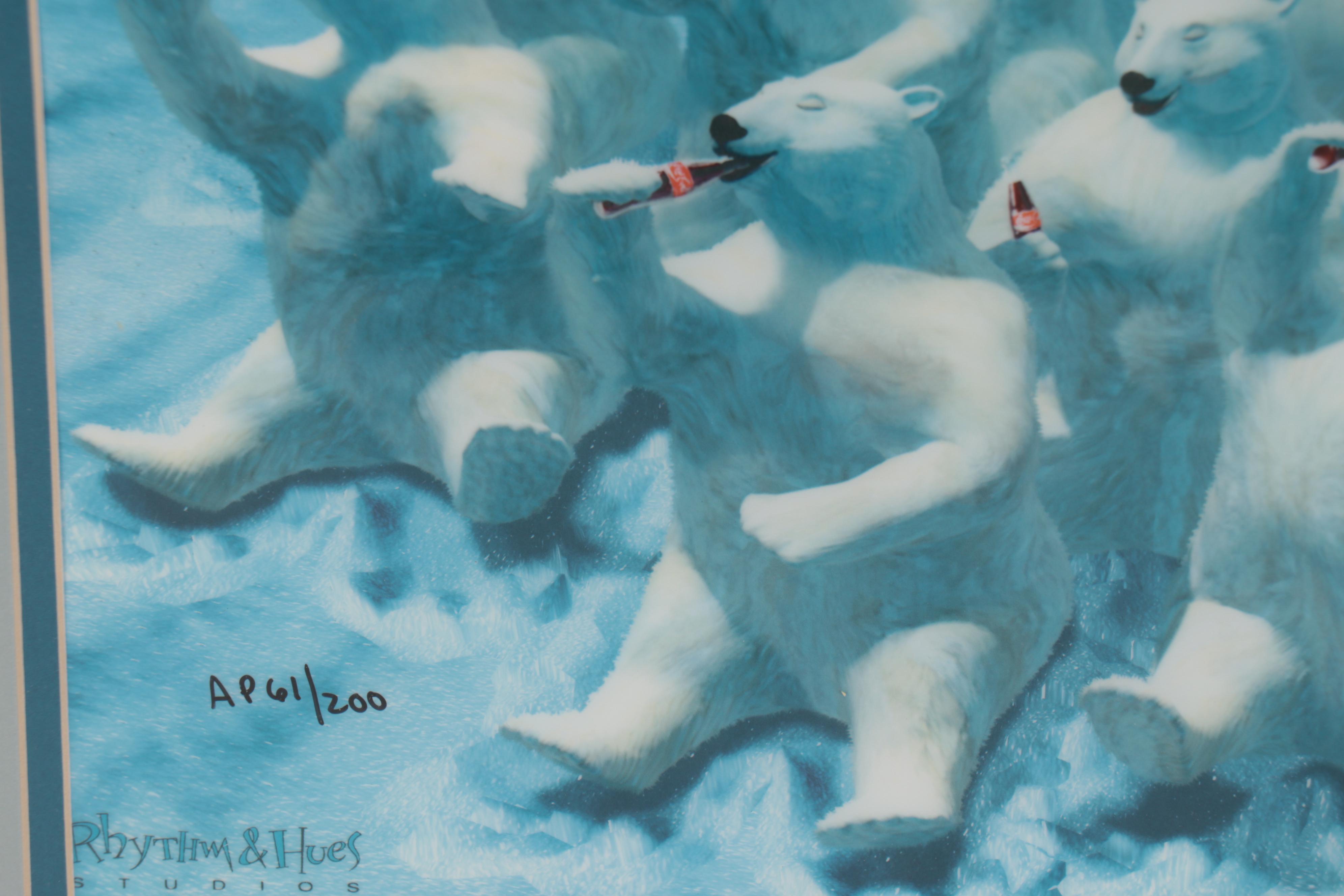 Giclée after Coca-Cola Animation Advertisement "Polar Bears"