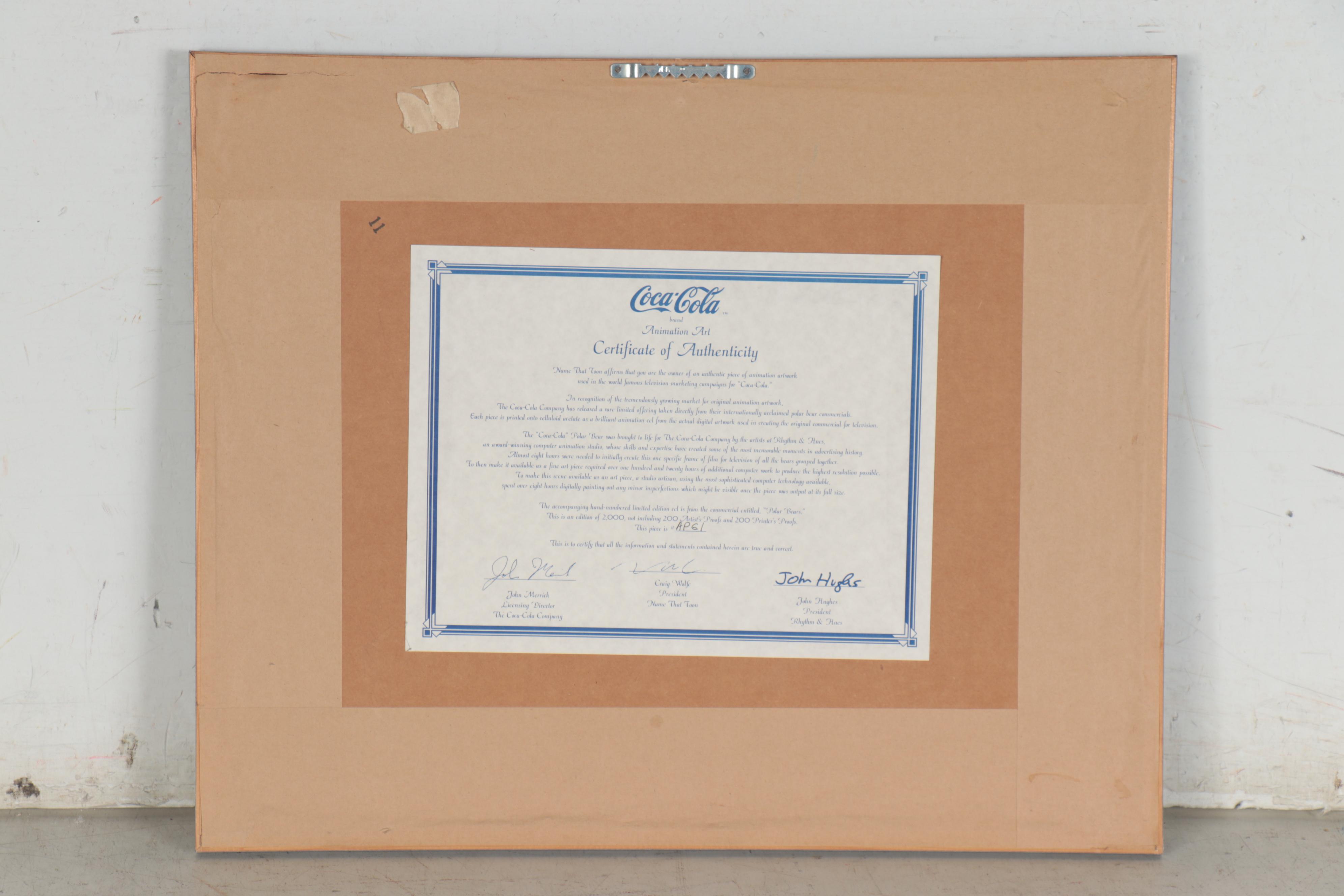 Giclée after Coca-Cola Animation Advertisement "Polar Bears"