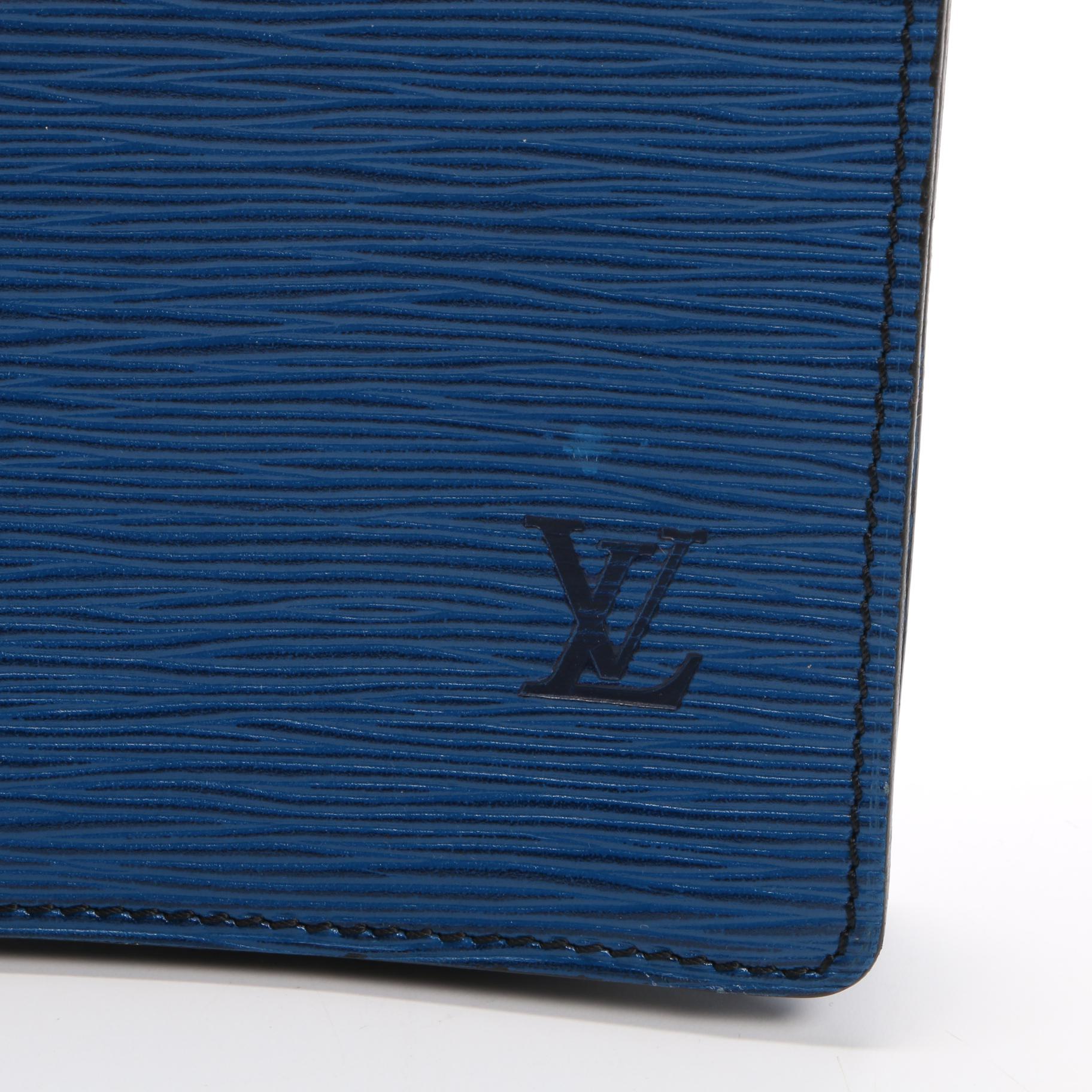 Louis Vuitton Porte Document Senateur in Toledo Blue Epi Leather
